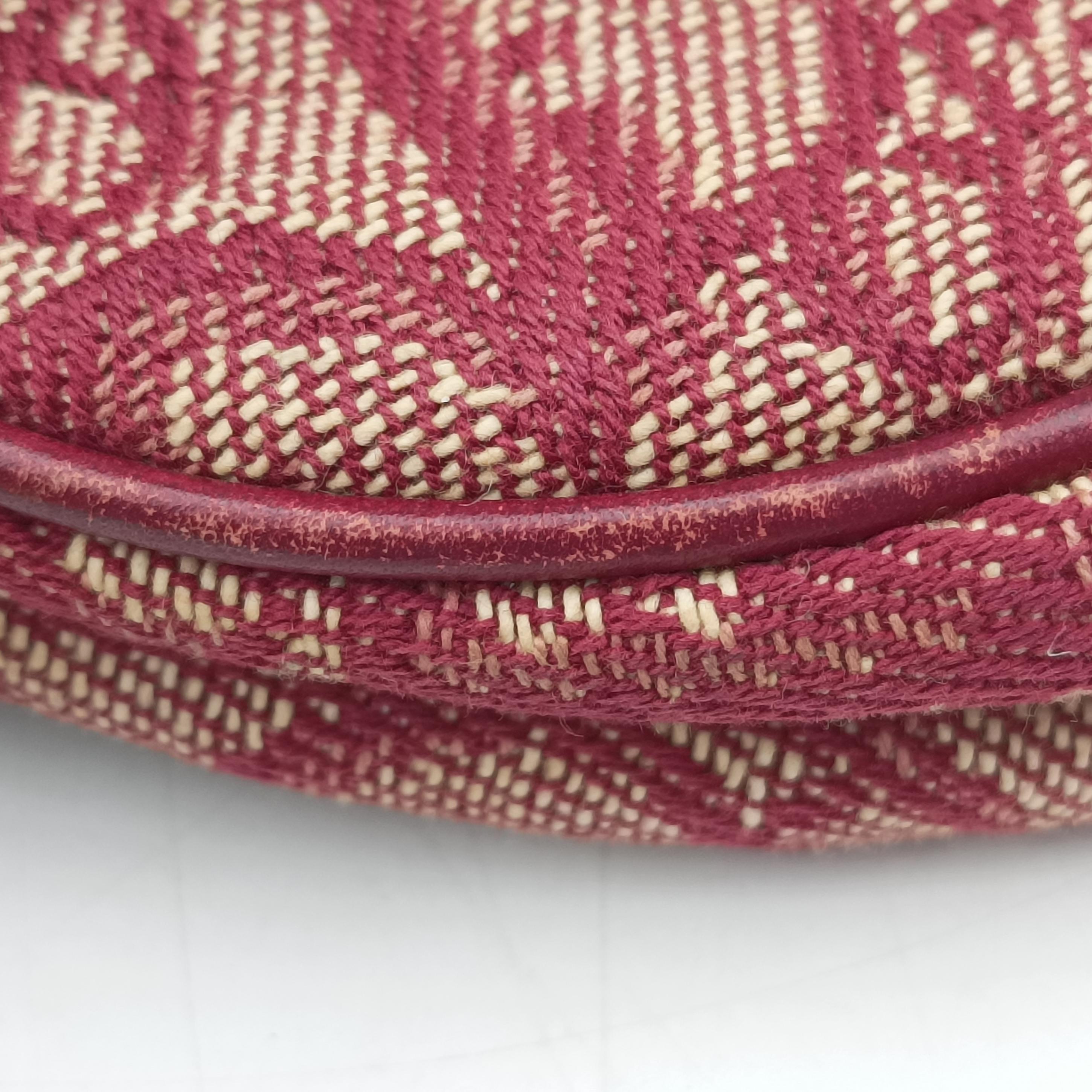 Pre-owned Christian Dior Saddle Red Jacquard  handbag | stylenewstar