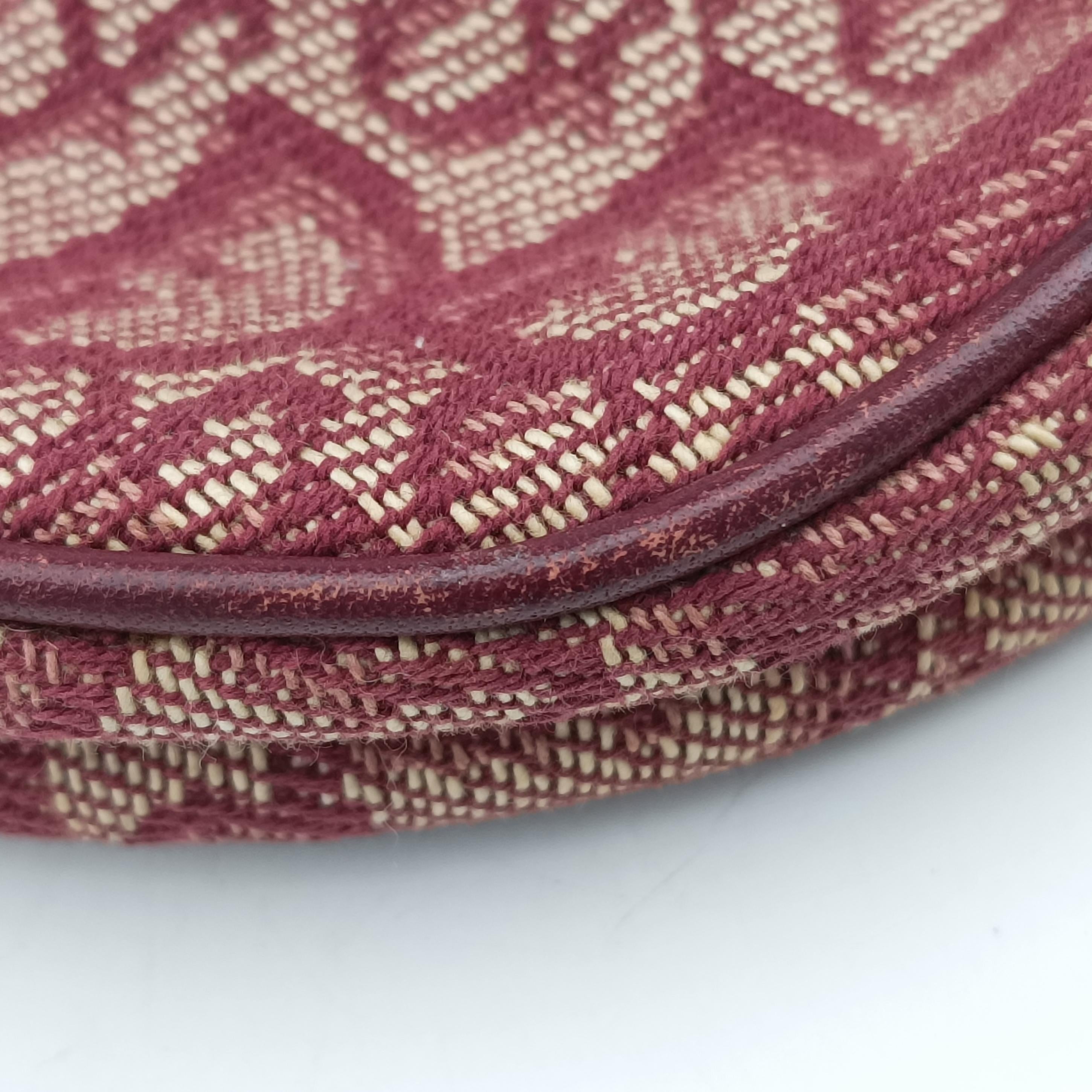Pre-owned Christian Dior Saddle Red Jacquard  handbag | stylenewstar