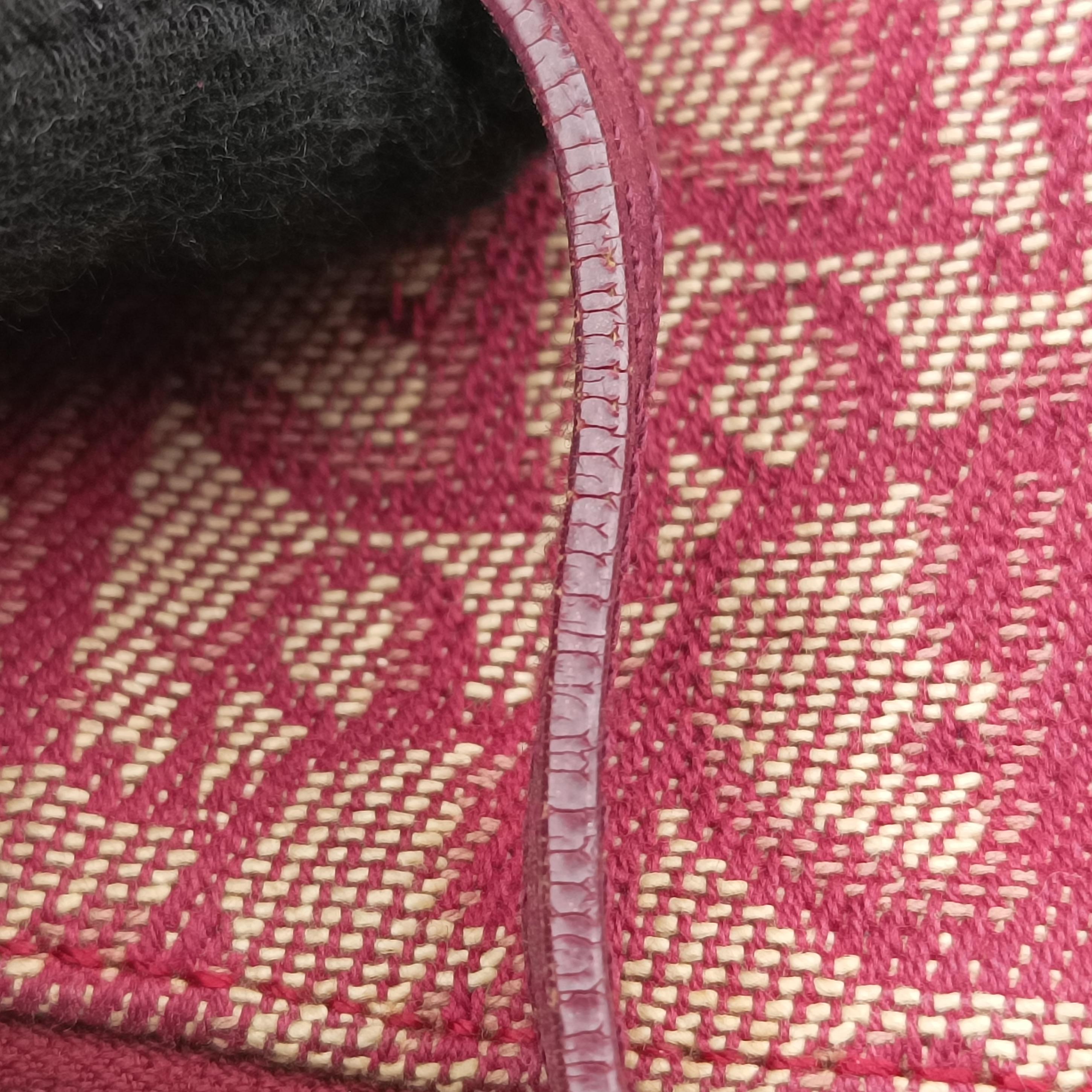Pre-owned Christian Dior Saddle Red Jacquard  handbag | stylenewstar