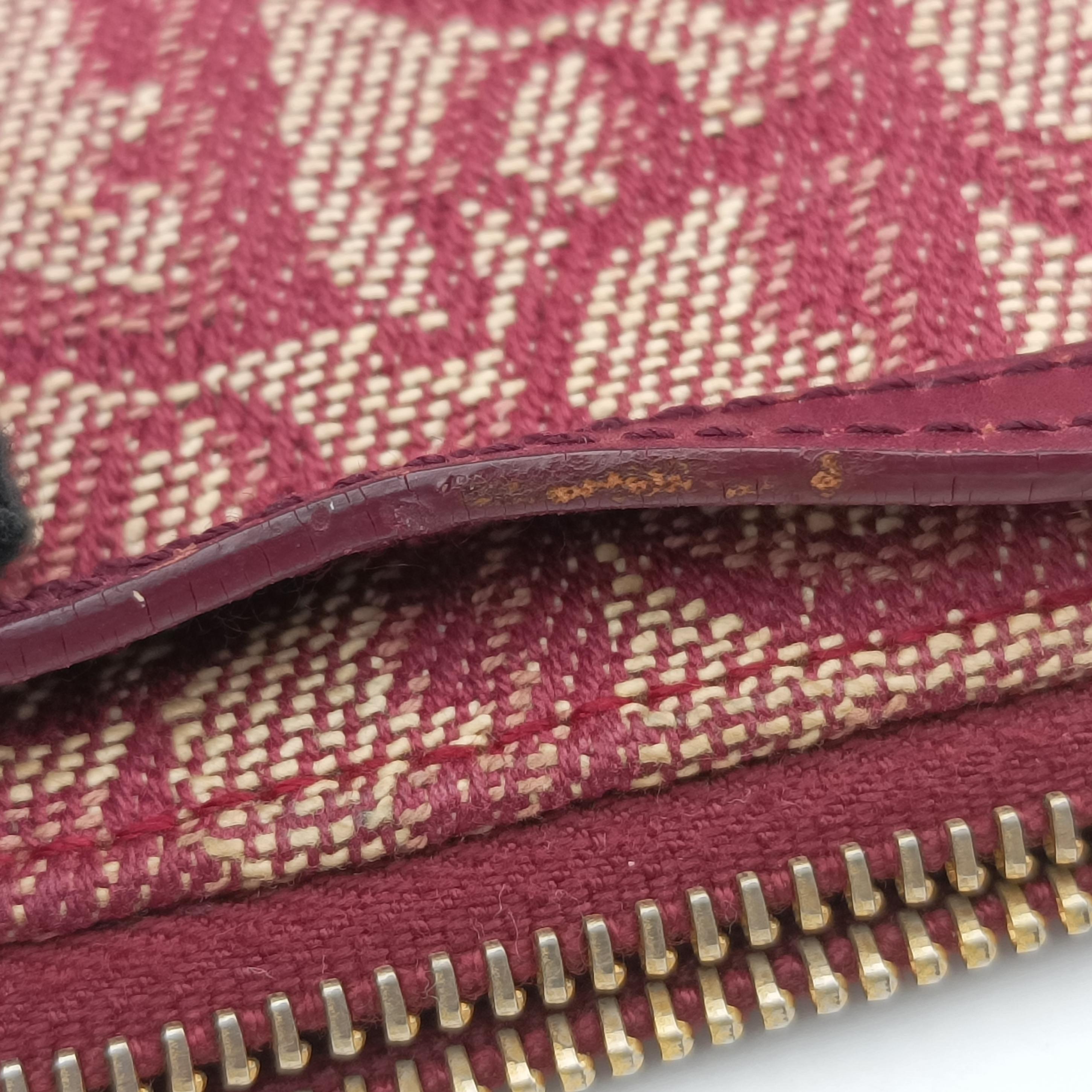 Pre-owned Christian Dior Saddle Red Jacquard  handbag | stylenewstar