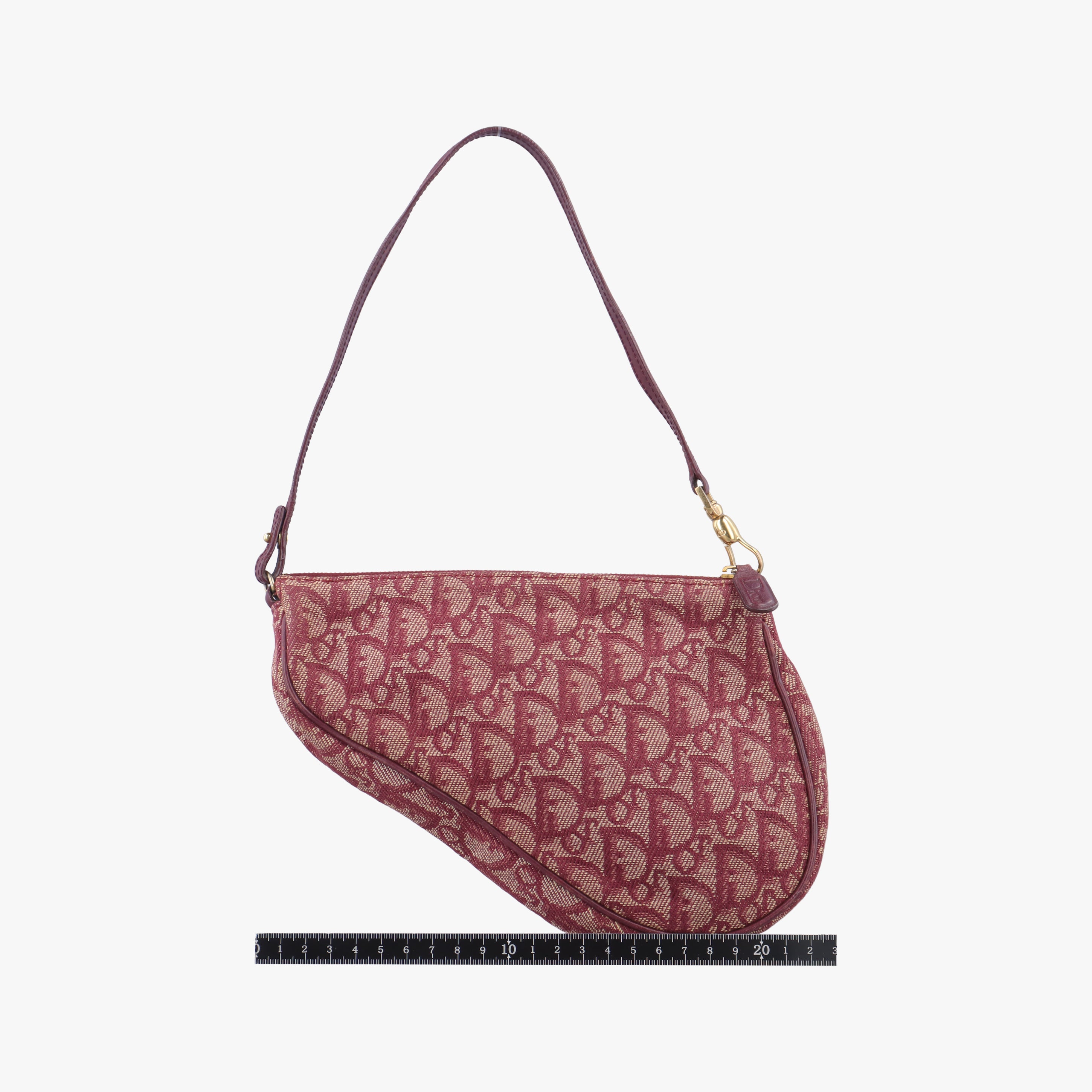 Pre-owned Christian Dior Saddle Red Jacquard  handbag | stylenewstar