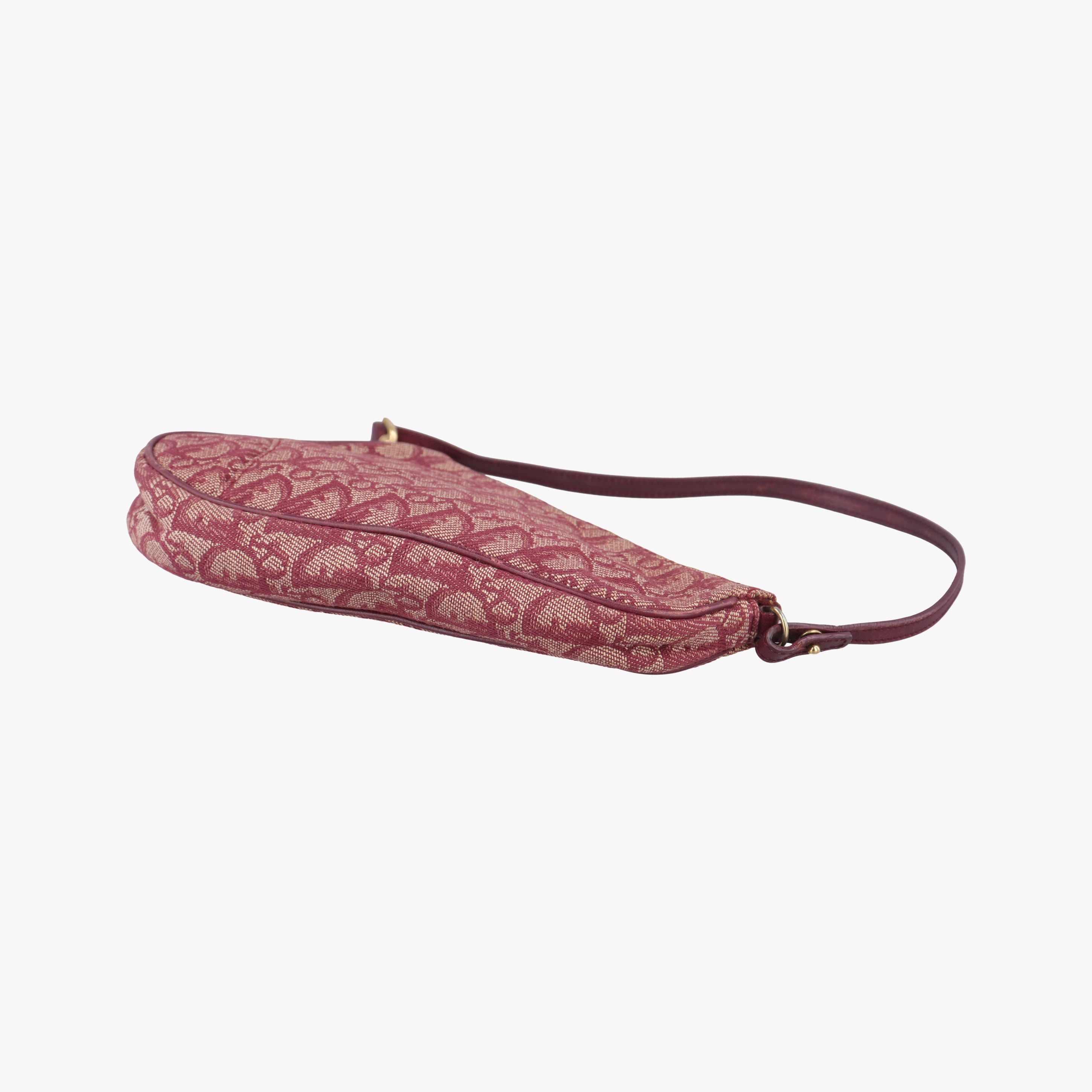 Pre-owned Christian Dior Saddle Red Jacquard  handbag | stylenewstar