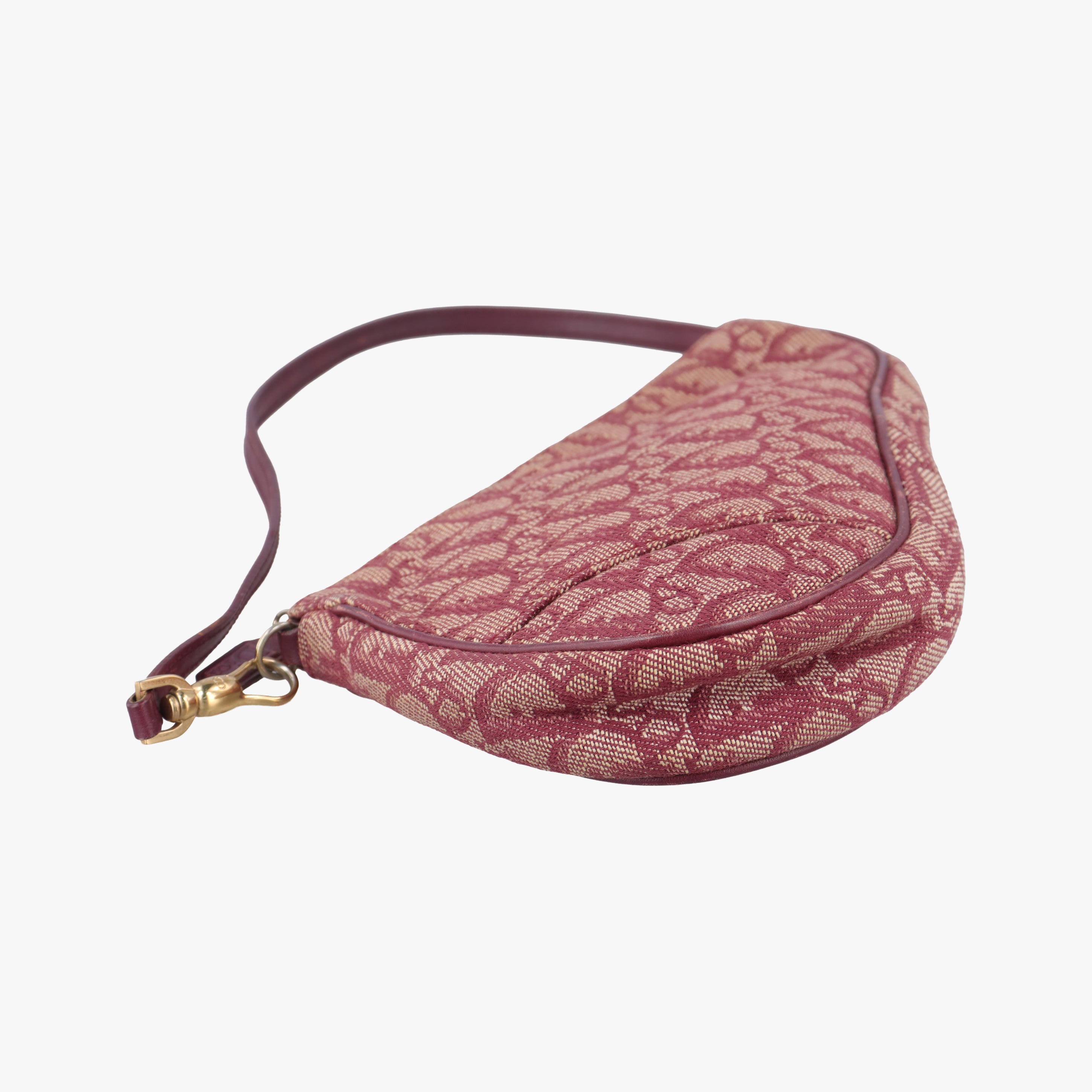 Pre-owned Christian Dior Saddle Red Jacquard  handbag | stylenewstar