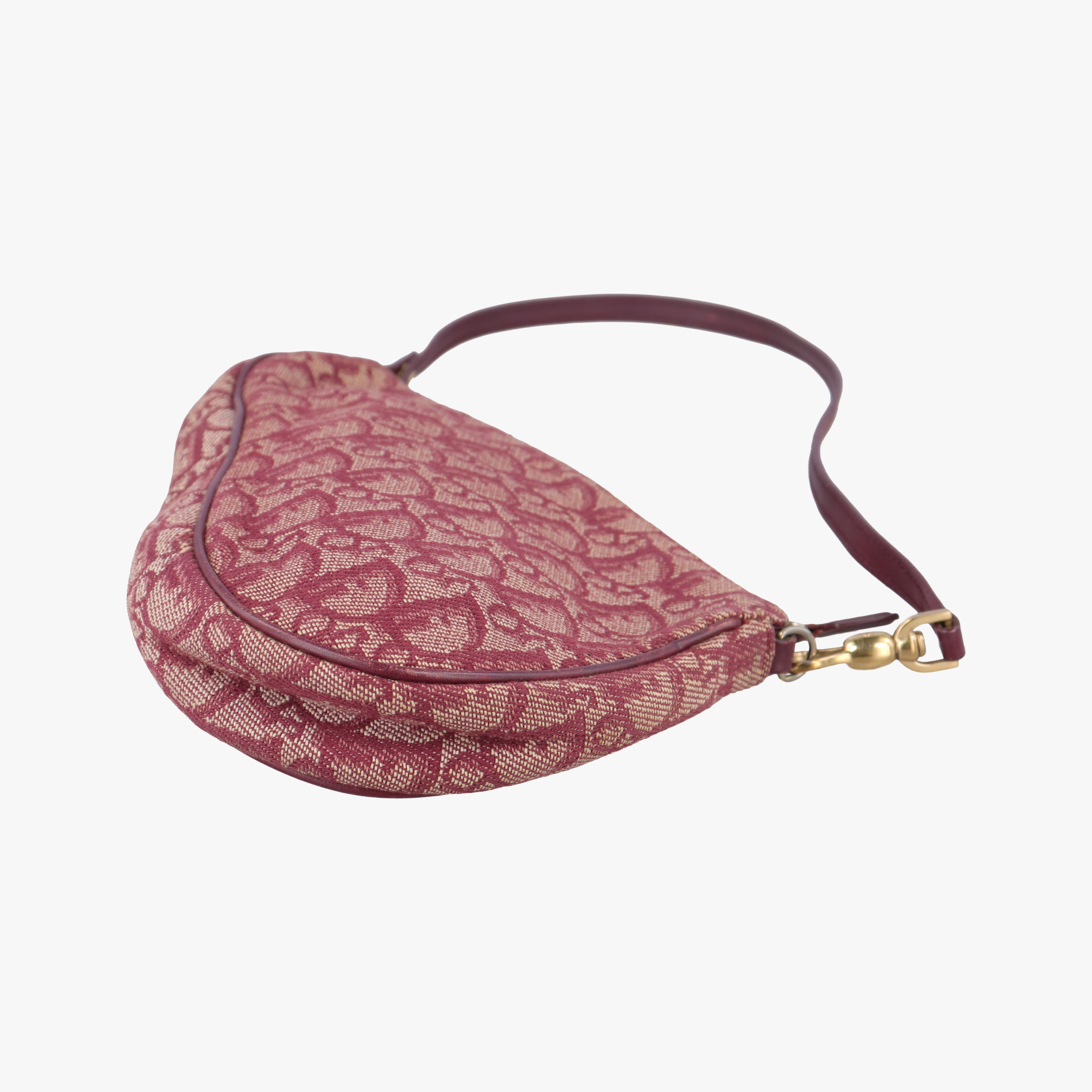 Pre-owned Christian Dior Saddle Red Jacquard  handbag | stylenewstar