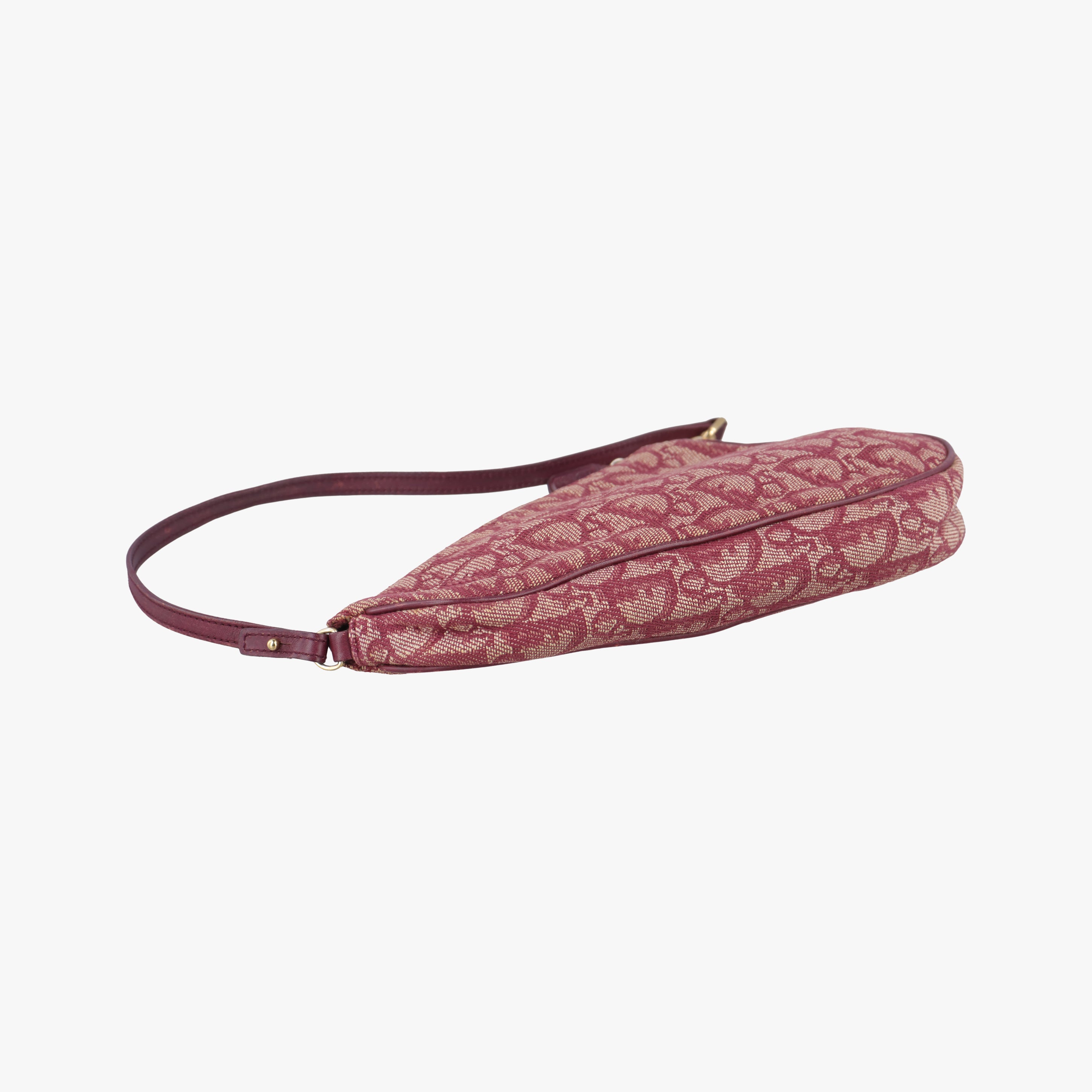 Pre-owned Christian Dior Saddle Red Jacquard  handbag | stylenewstar