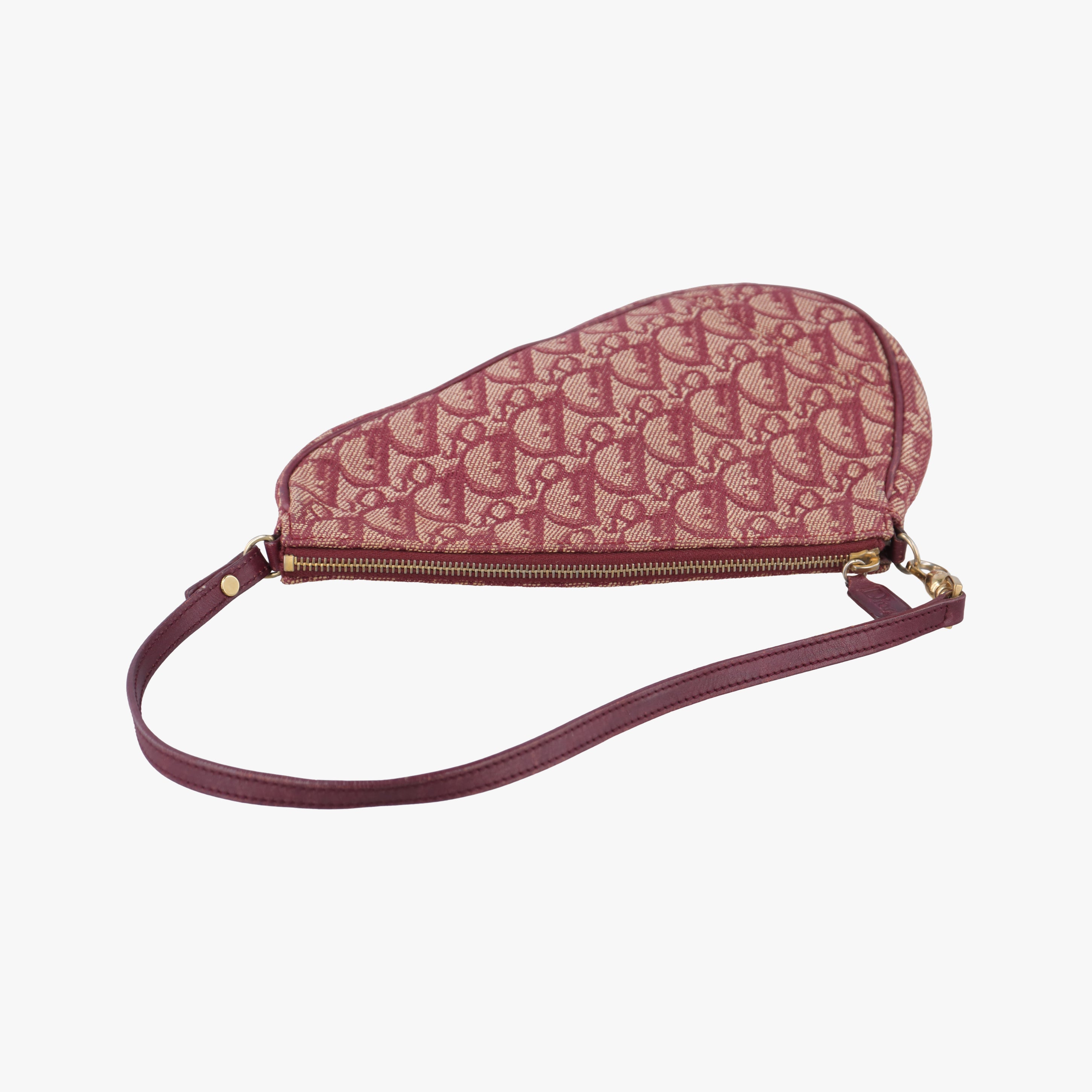 Pre-owned Christian Dior Saddle Red Jacquard  handbag | stylenewstar