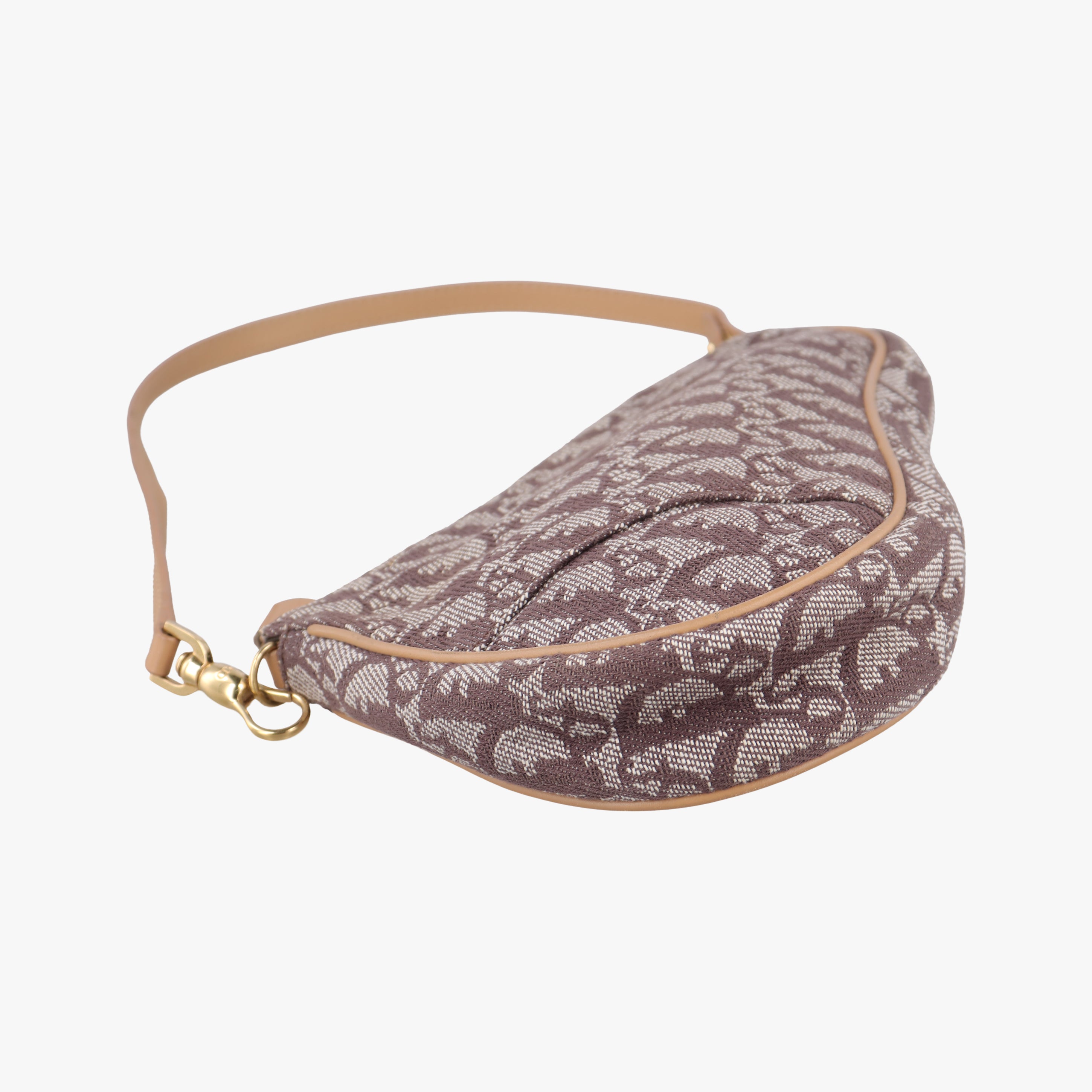 Pre-owned Christian Dior Saddle Brown Jacquard  handbag | stylenewstar