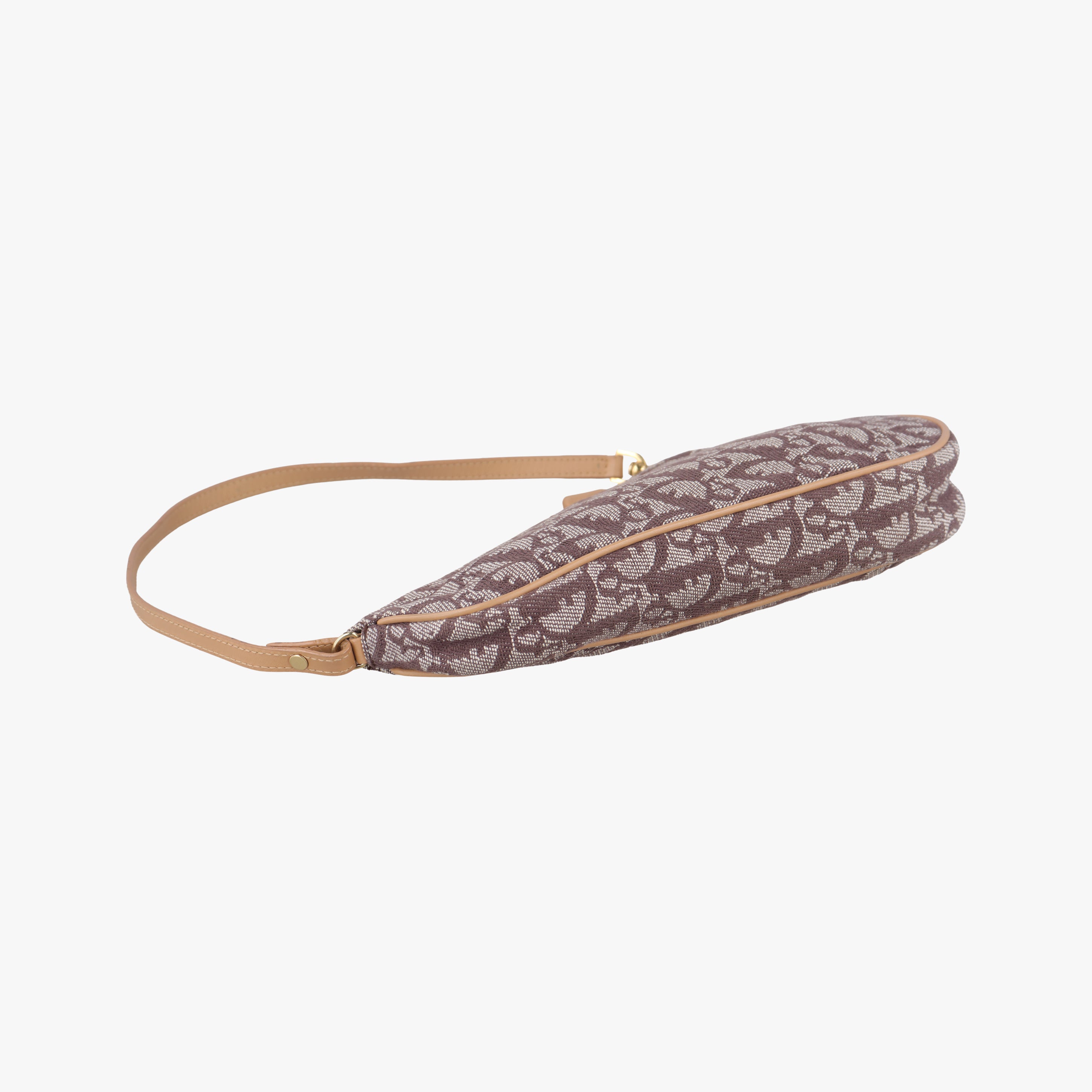 Pre-owned Christian Dior Saddle Brown Jacquard  handbag | stylenewstar