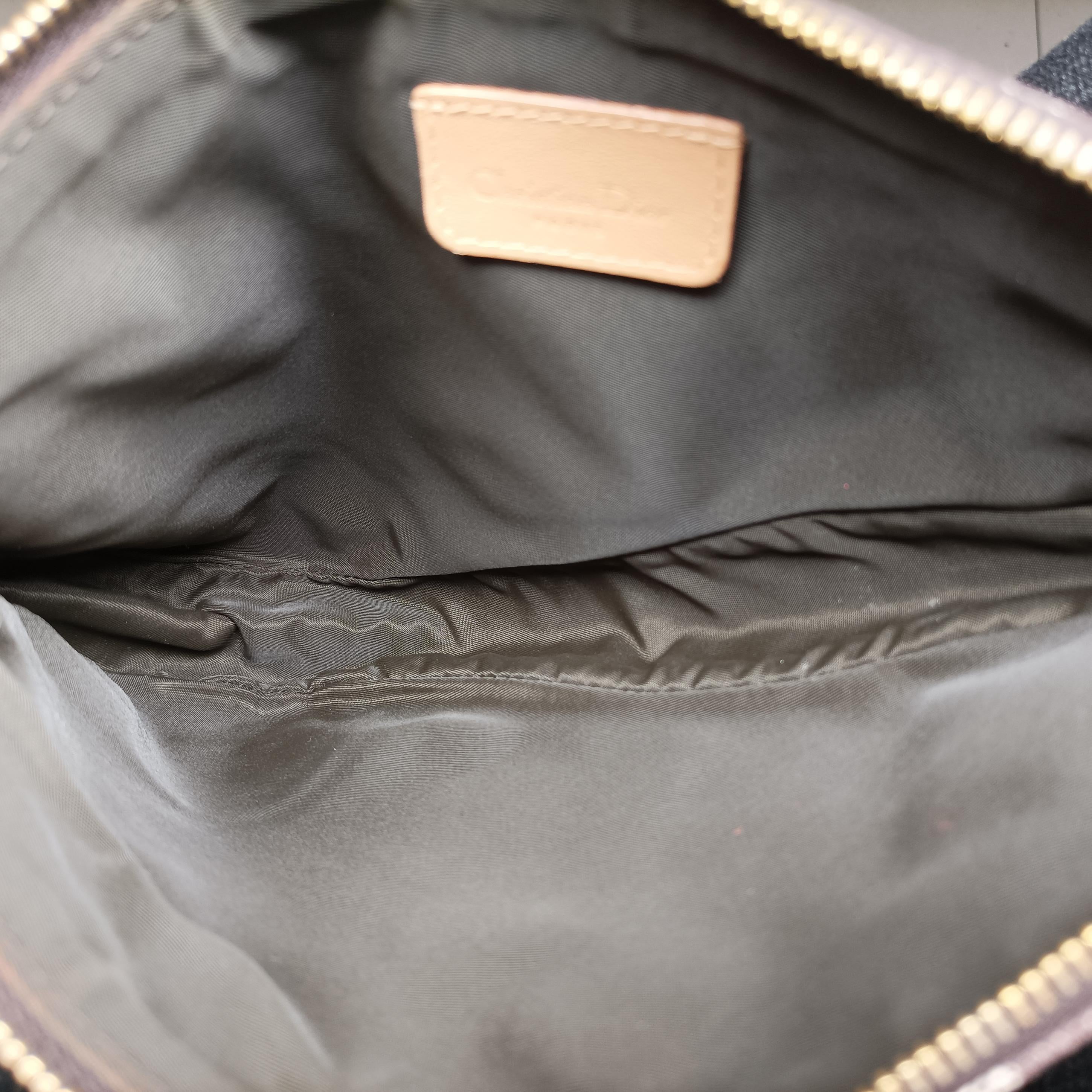 Pre-owned Christian Dior Saddle Brown Jacquard  handbag | stylenewstar