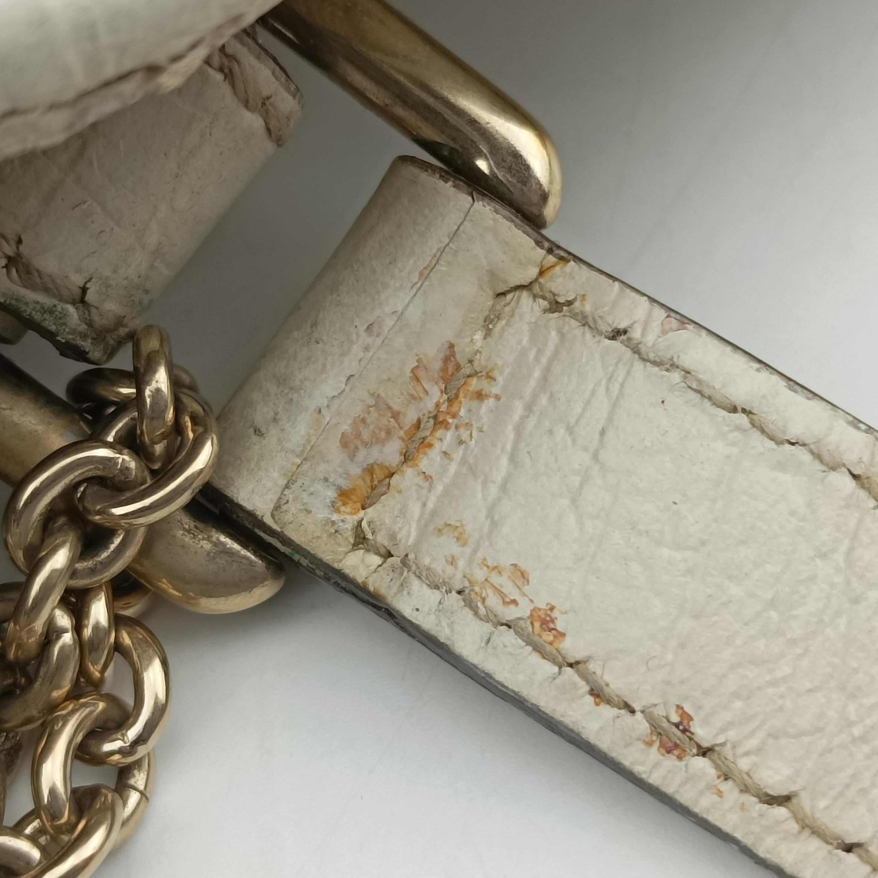 Pre-owned Gucci Web Sherry Line Beige x White x Red x Green canvas×leather 139260 handbag | stylenewstar