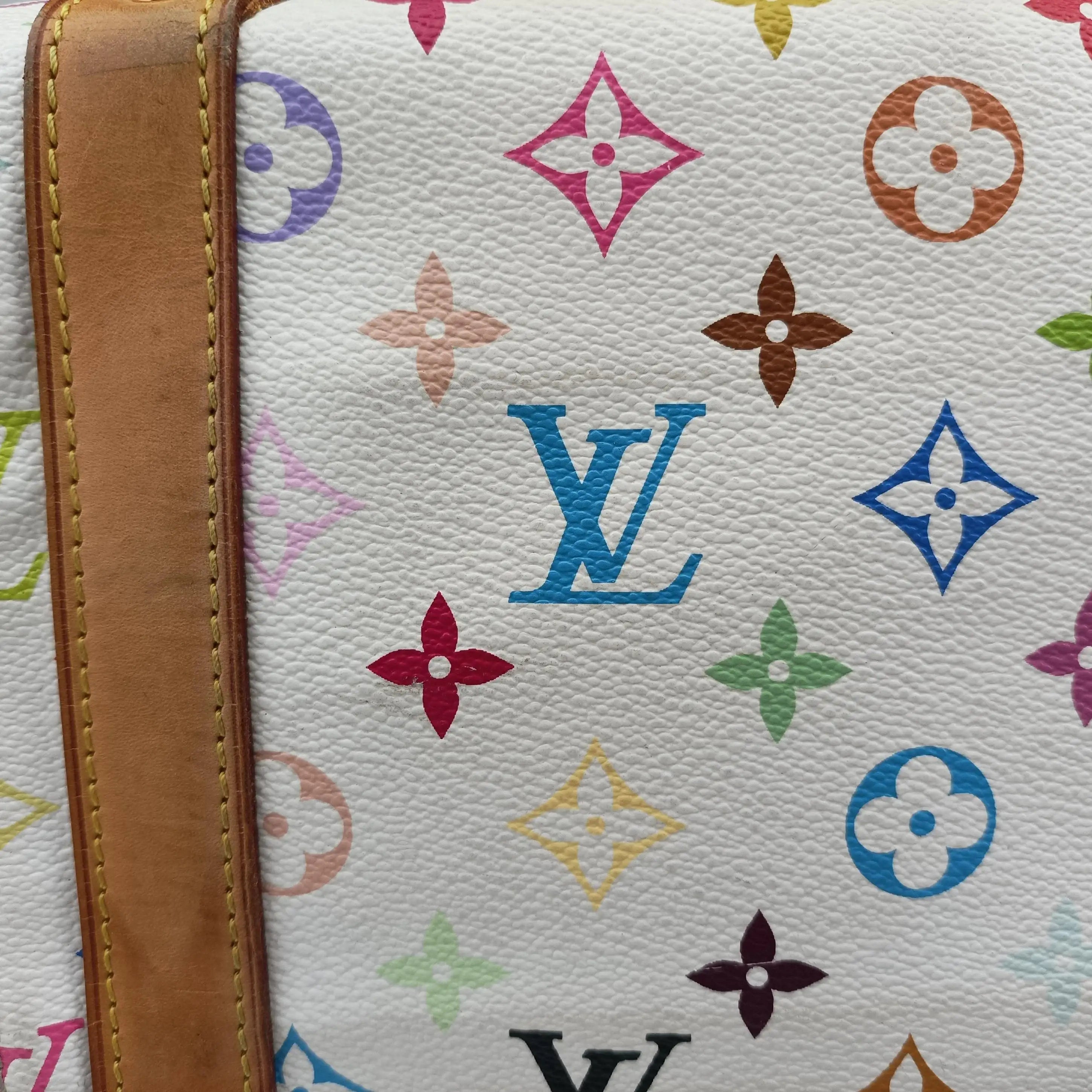 Pre-owned Louis Vuitton PRISCILLA white Monogram Multicolor M40096 handbag | stylenewstar