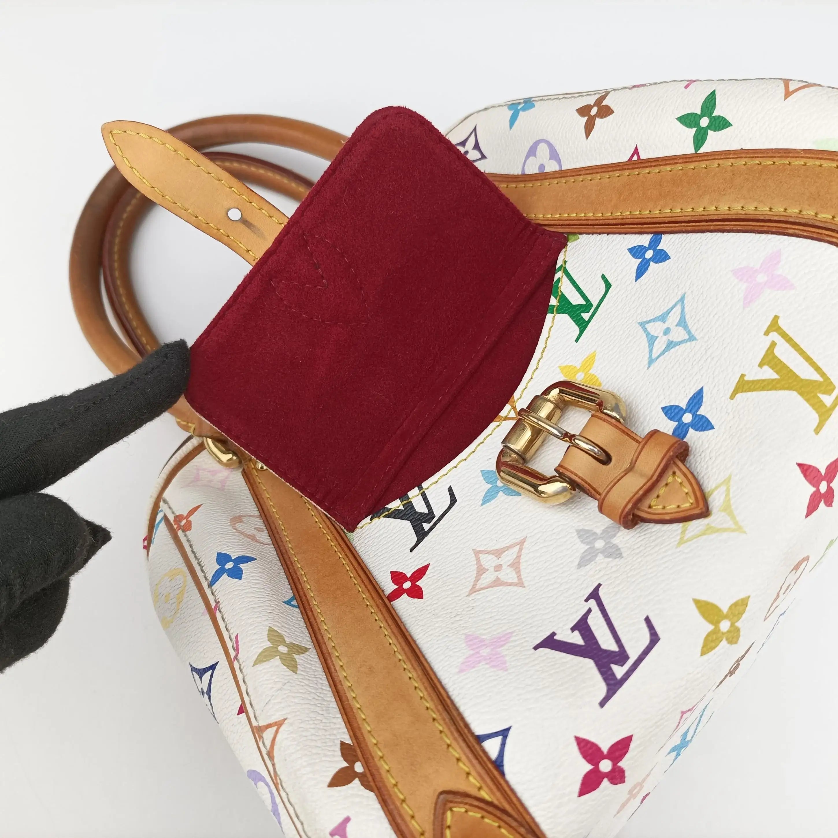 Pre-owned Louis Vuitton PRISCILLA white Monogram Multicolor M40096 handbag | stylenewstar