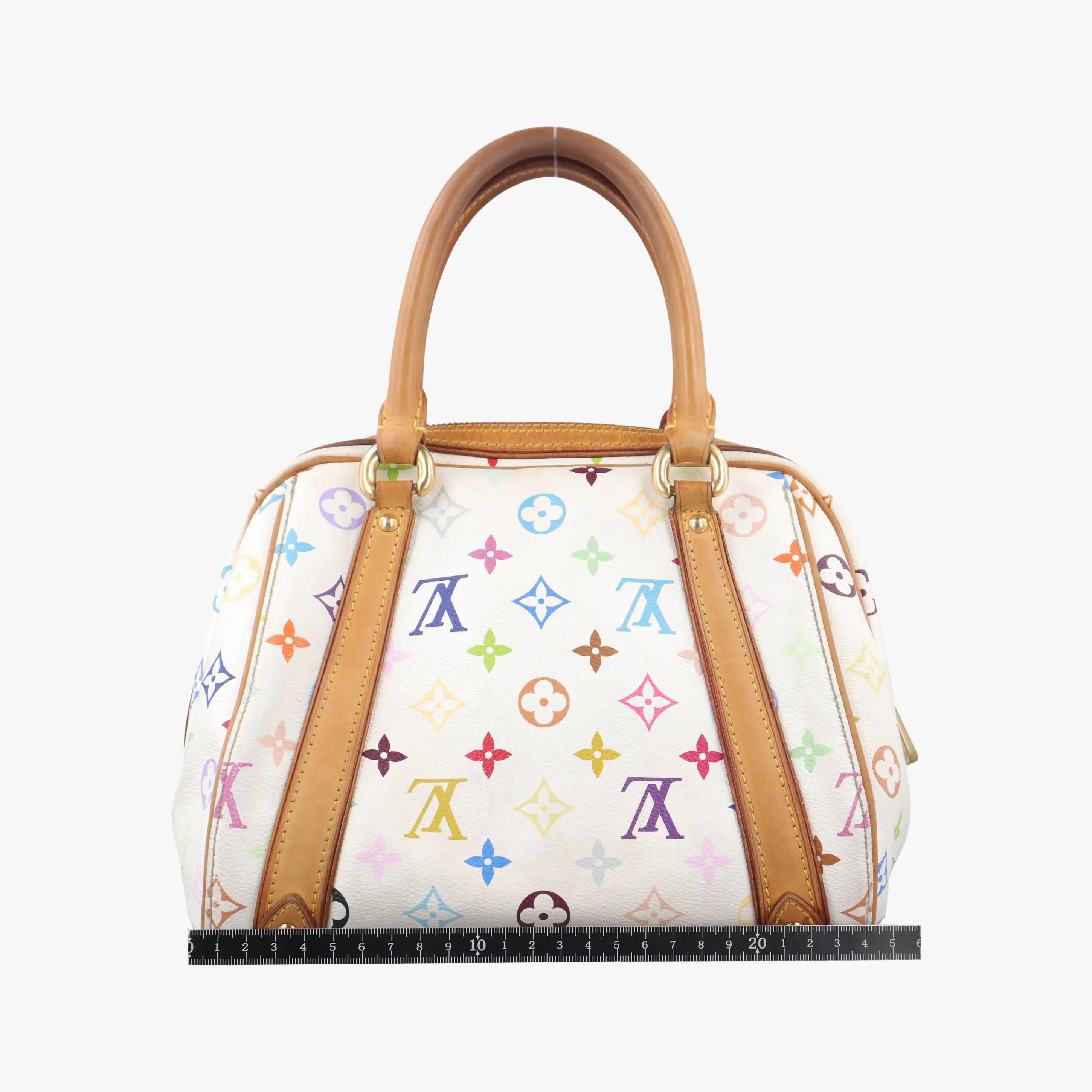 Pre-owned Louis Vuitton PRISCILLA white Monogram Multicolor M40096 handbag | stylenewstar