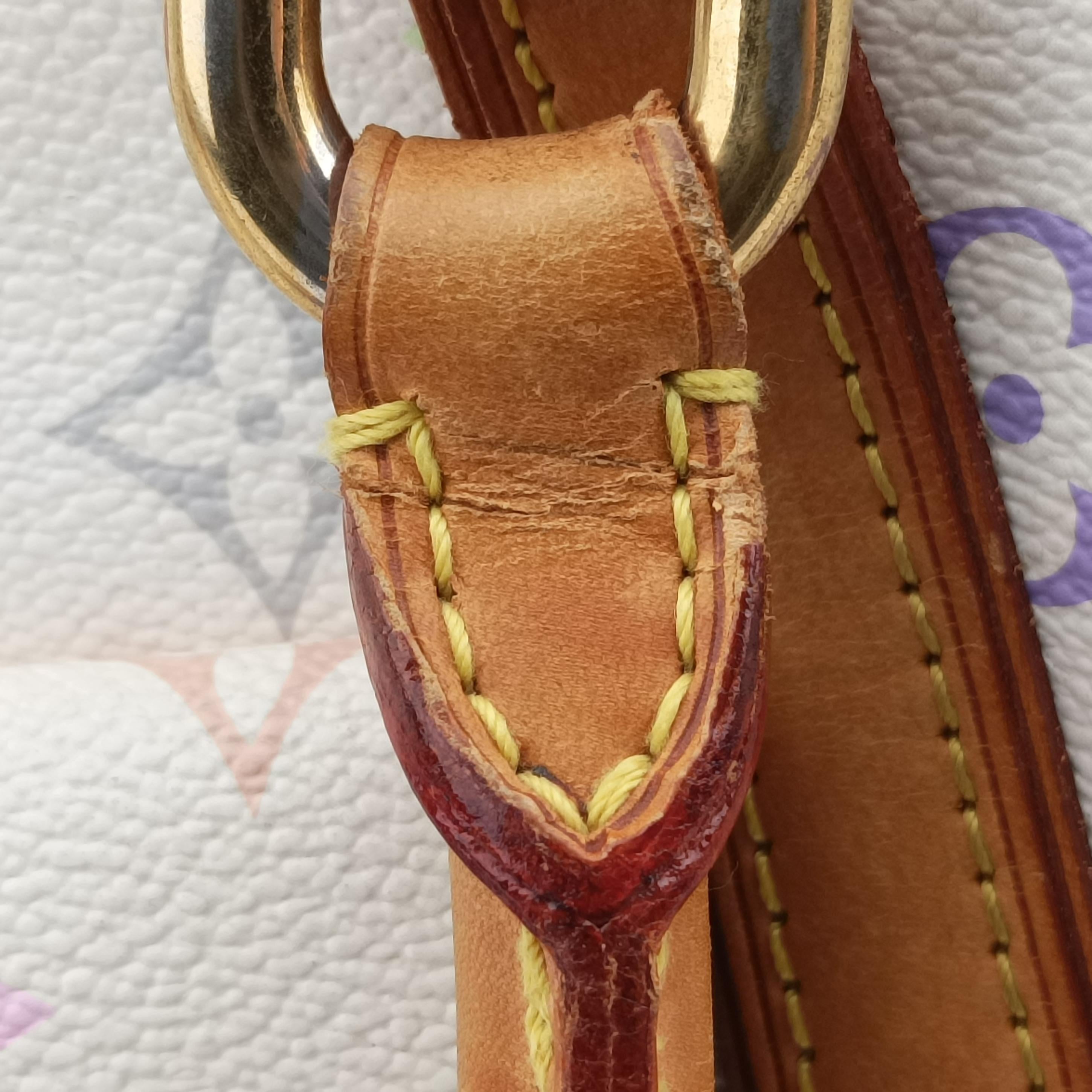 Pre-owned Louis Vuitton PRISCILLA white Monogram Multicolor M40096 handbag | stylenewstar