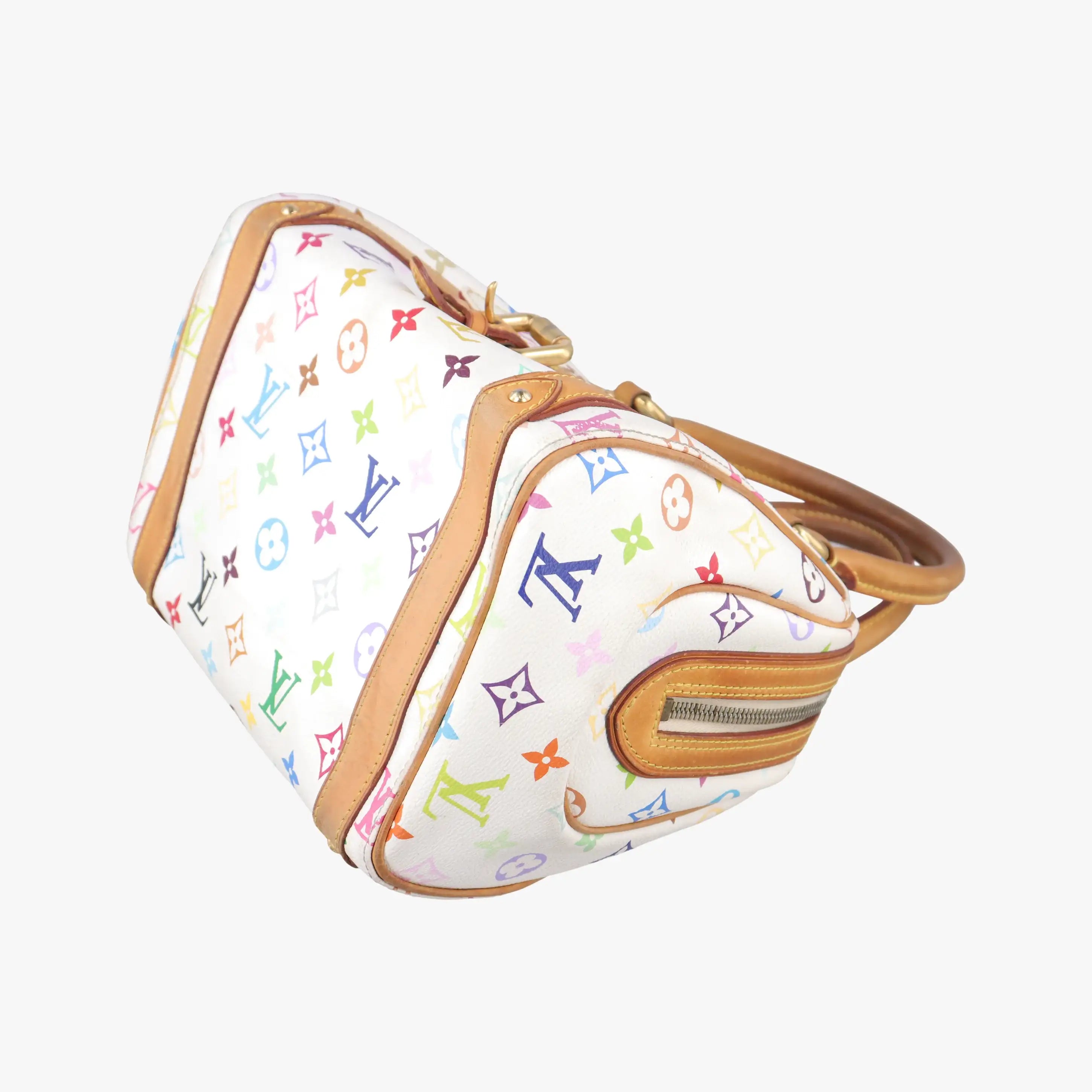 Pre-owned Louis Vuitton PRISCILLA white Monogram Multicolor M40096 handbag | stylenewstar