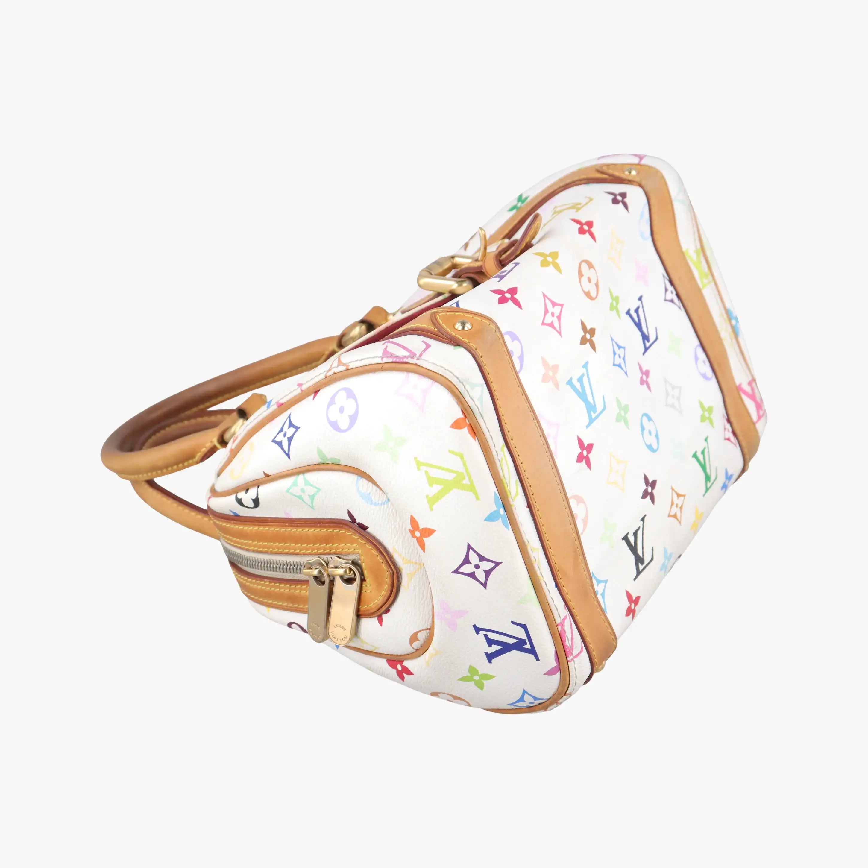 Pre-owned Louis Vuitton PRISCILLA white Monogram Multicolor M40096 handbag | stylenewstar
