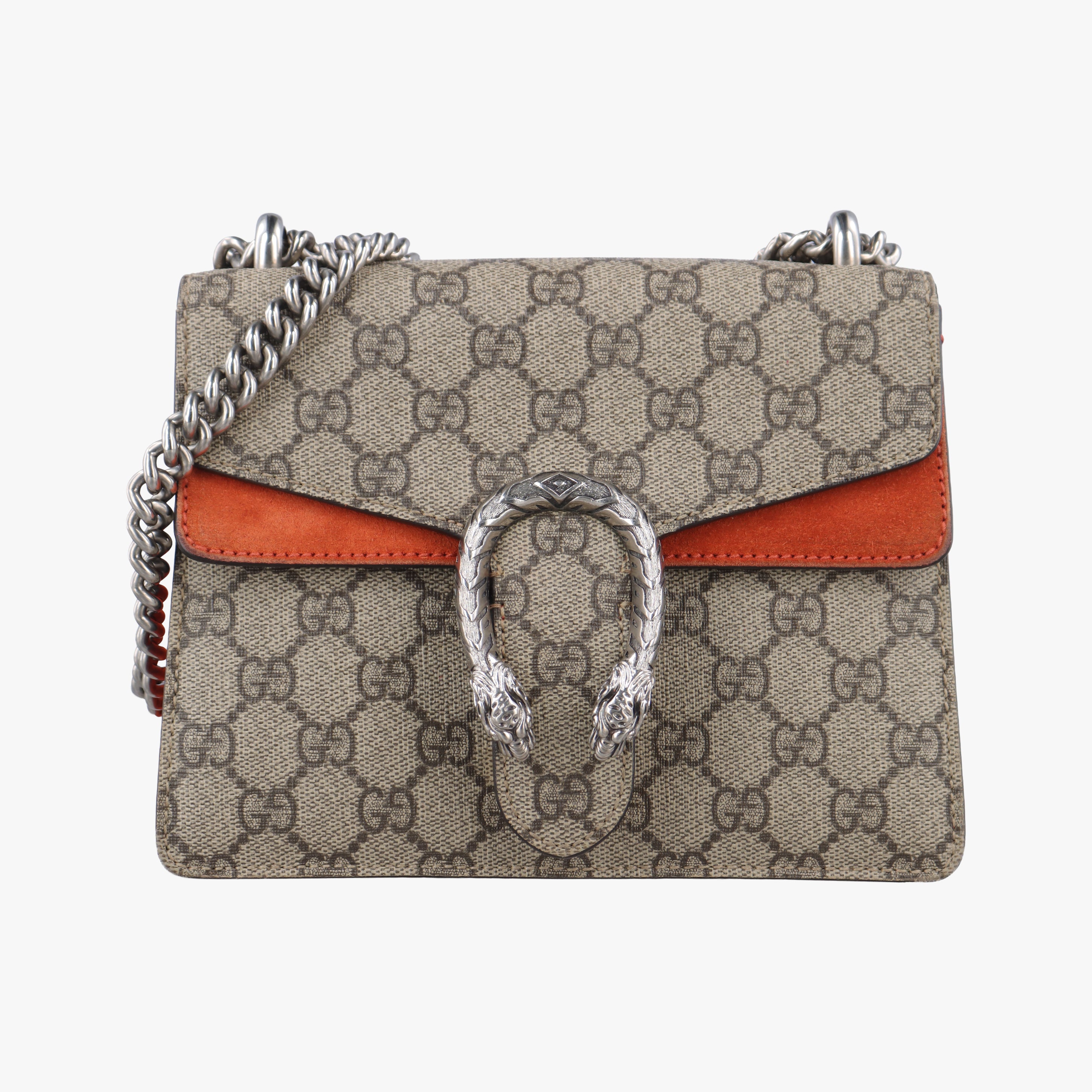 Pre-owned Gucci Dionysus beige×red PVC coated canvas 421970 shoulderbag | stylenewstar