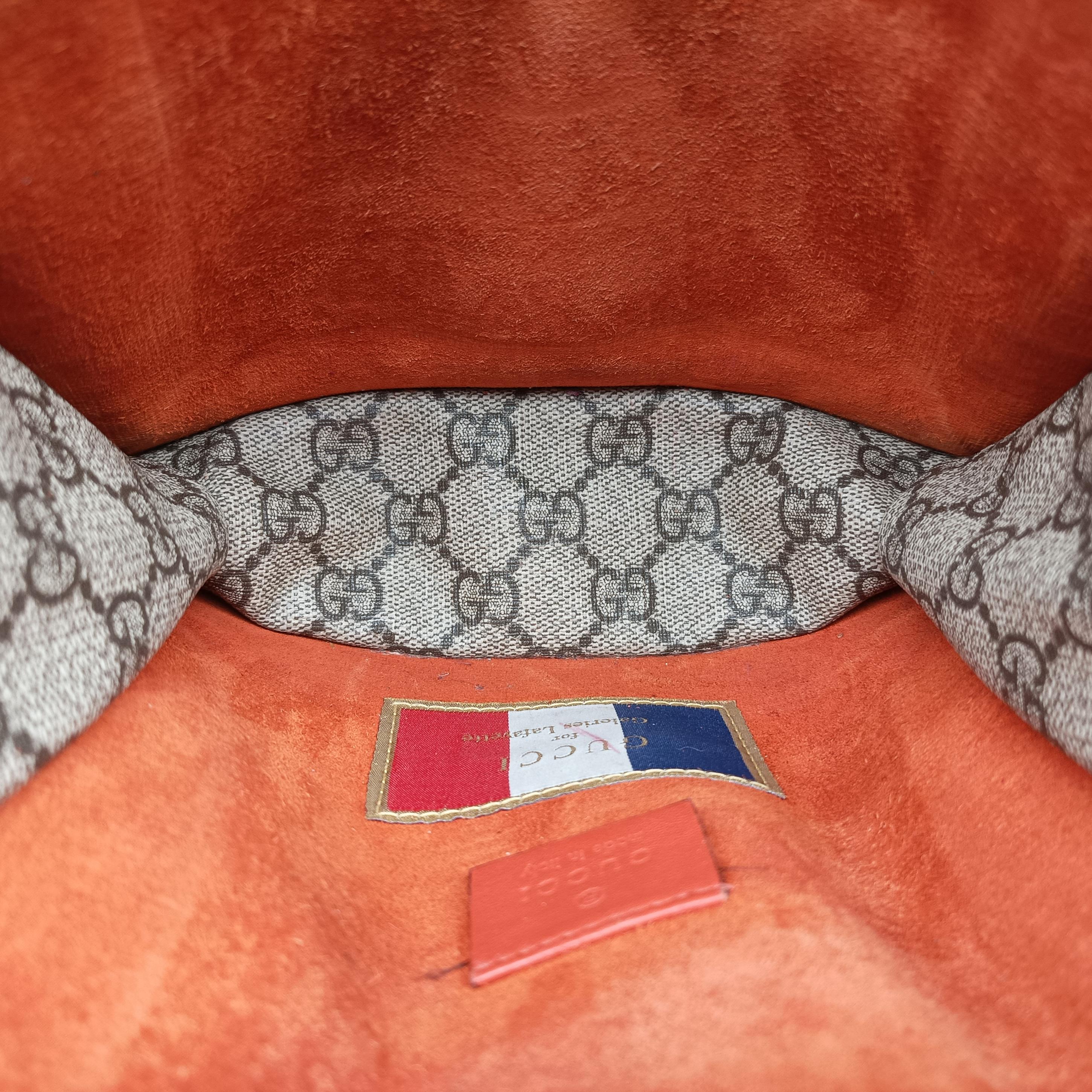 Pre-owned Gucci Dionysus beige×red PVC coated canvas 421970 shoulderbag | stylenewstar