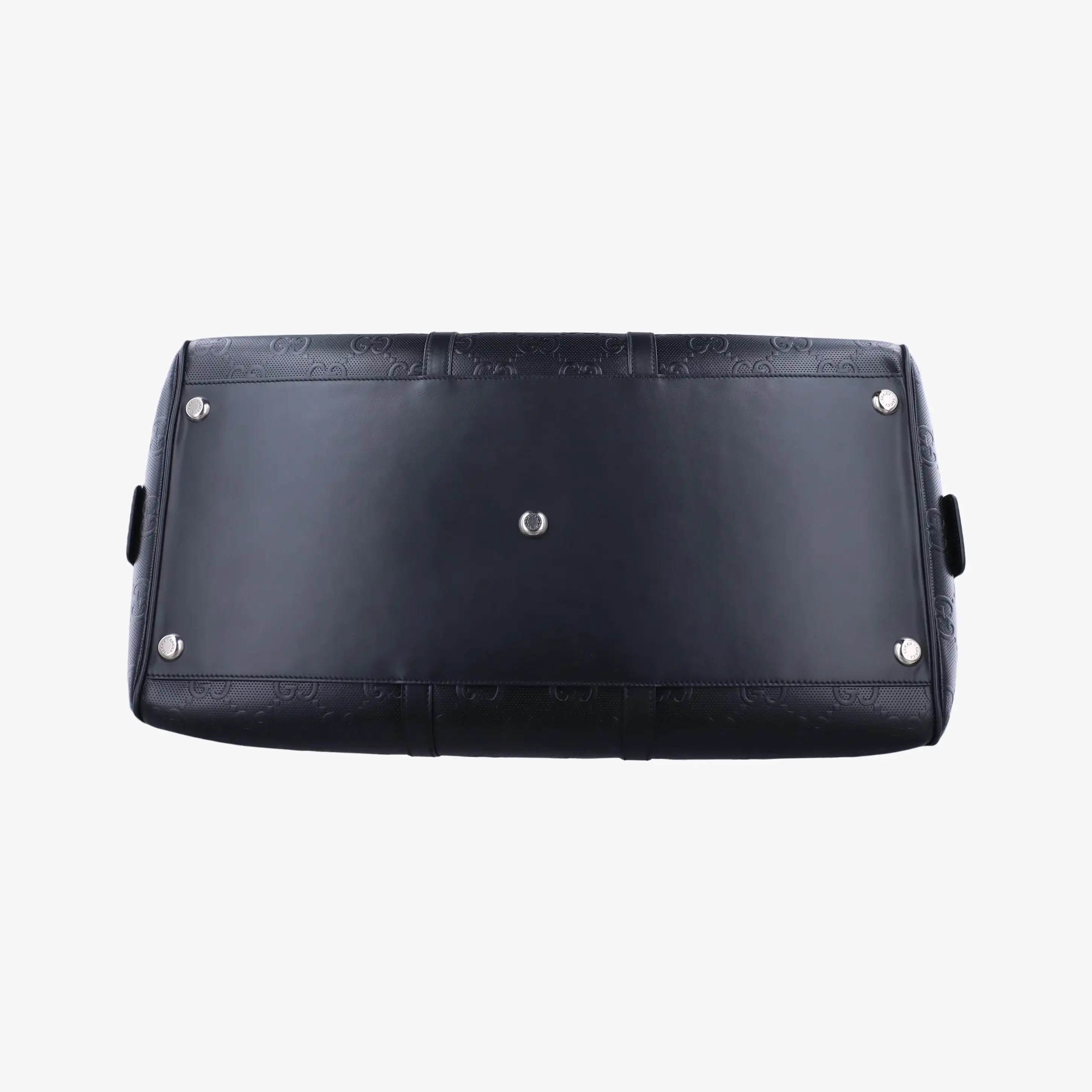 Pre-owned Gucci GG Embossed Black Leather 725129 shoulderbag | stylenewstar