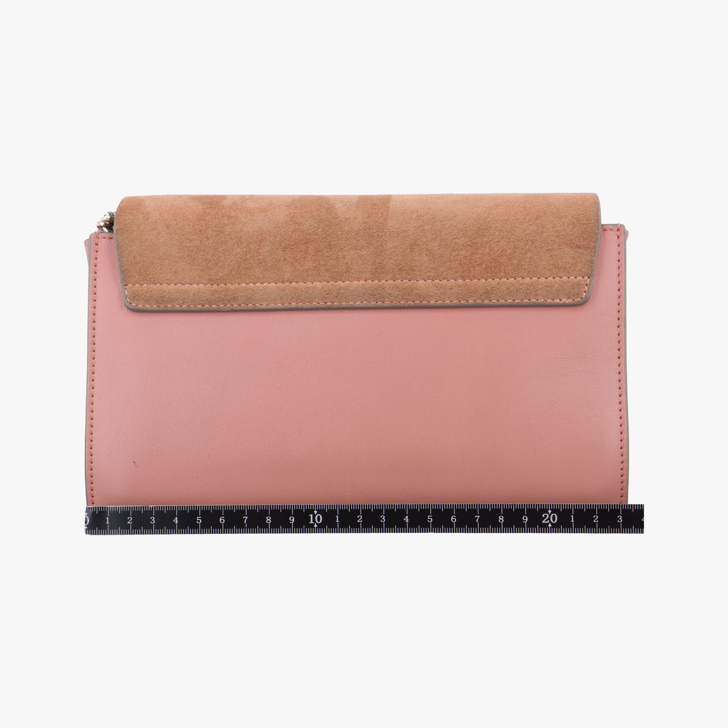 Pre-owned Chloe FAYE Pink×Beige Suede × leather  shoulderbag | stylenewstar