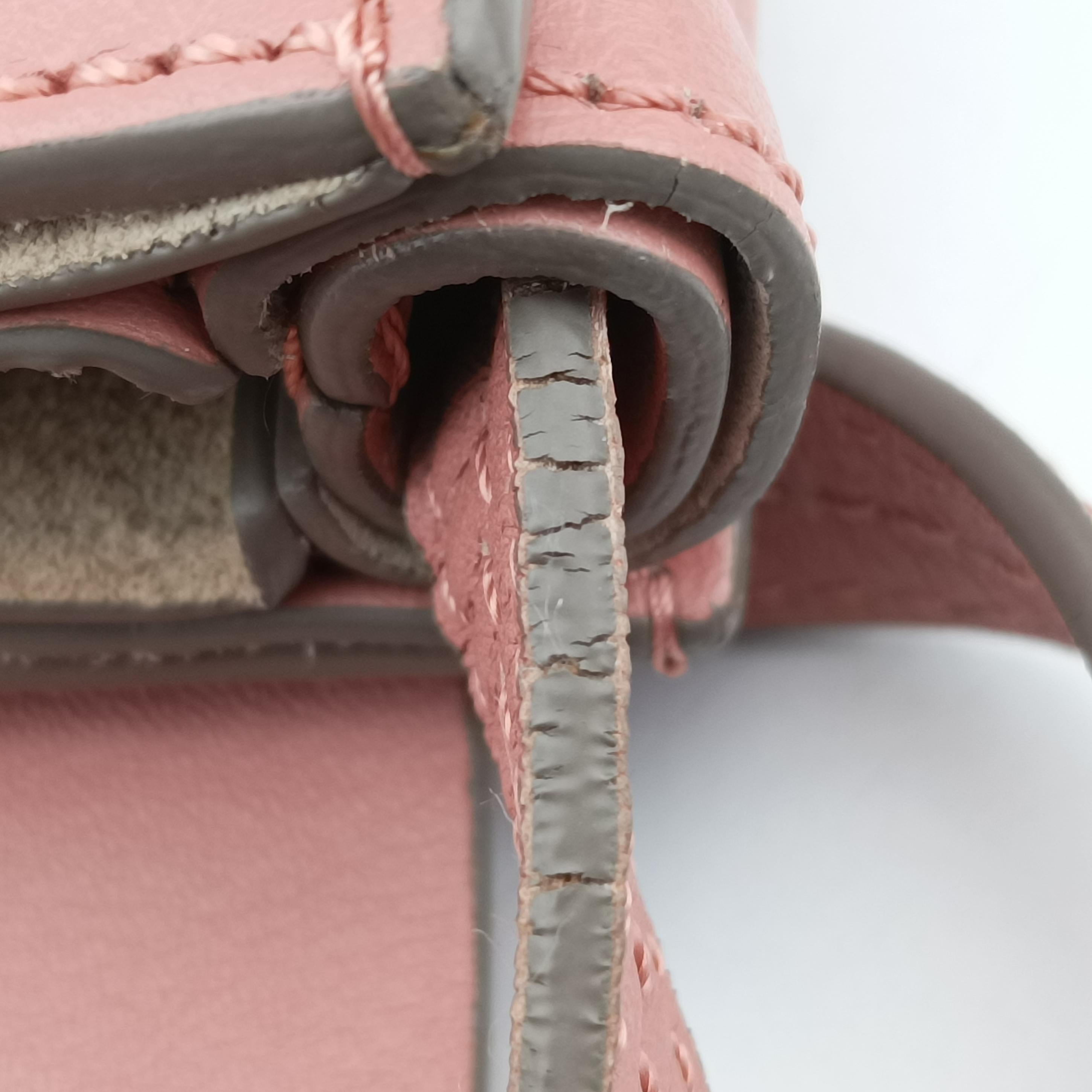 Pre-owned Chloe FAYE Pink×Beige Suede × leather  shoulderbag | stylenewstar