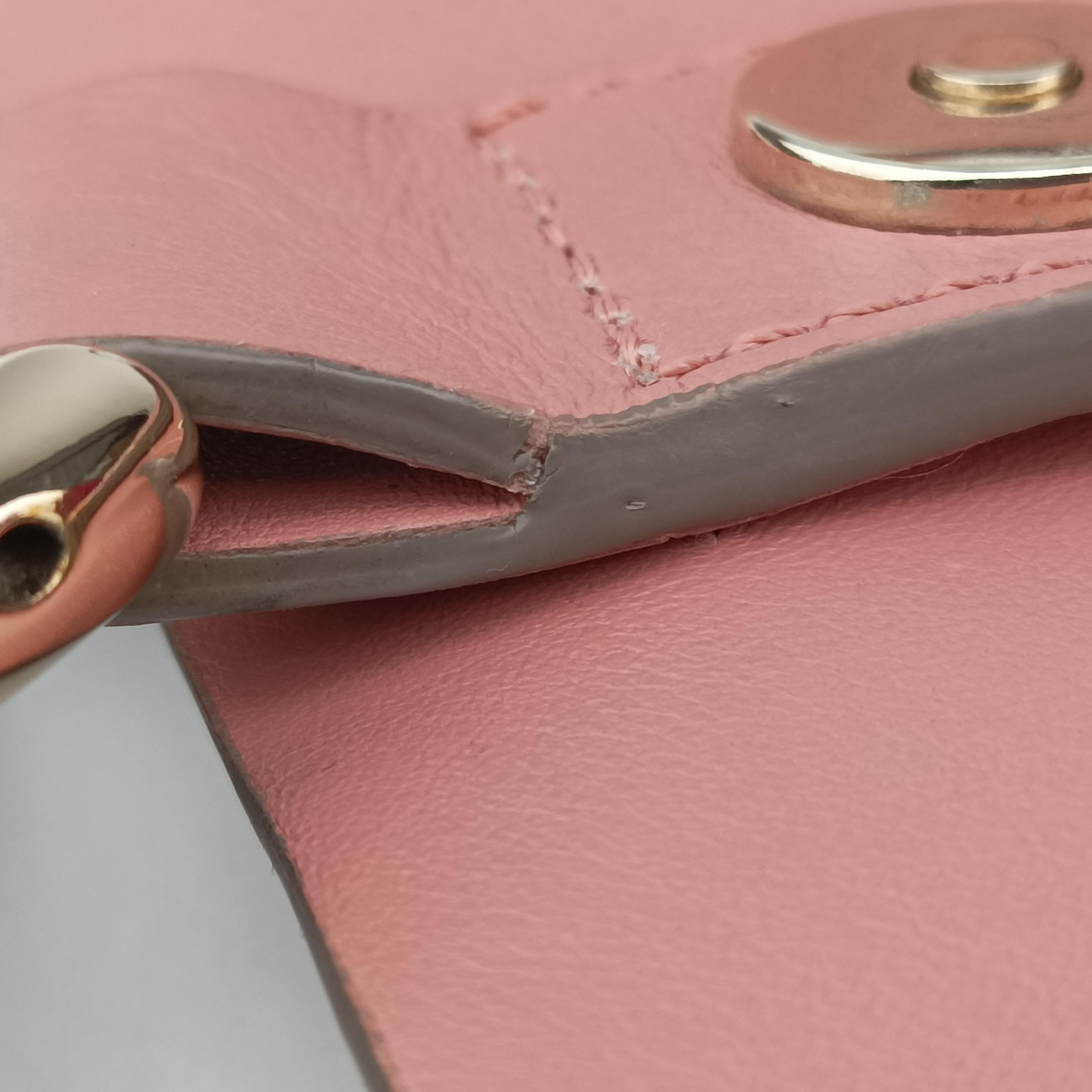 Pre-owned Chloe FAYE Pink×Beige Suede × leather  shoulderbag | stylenewstar