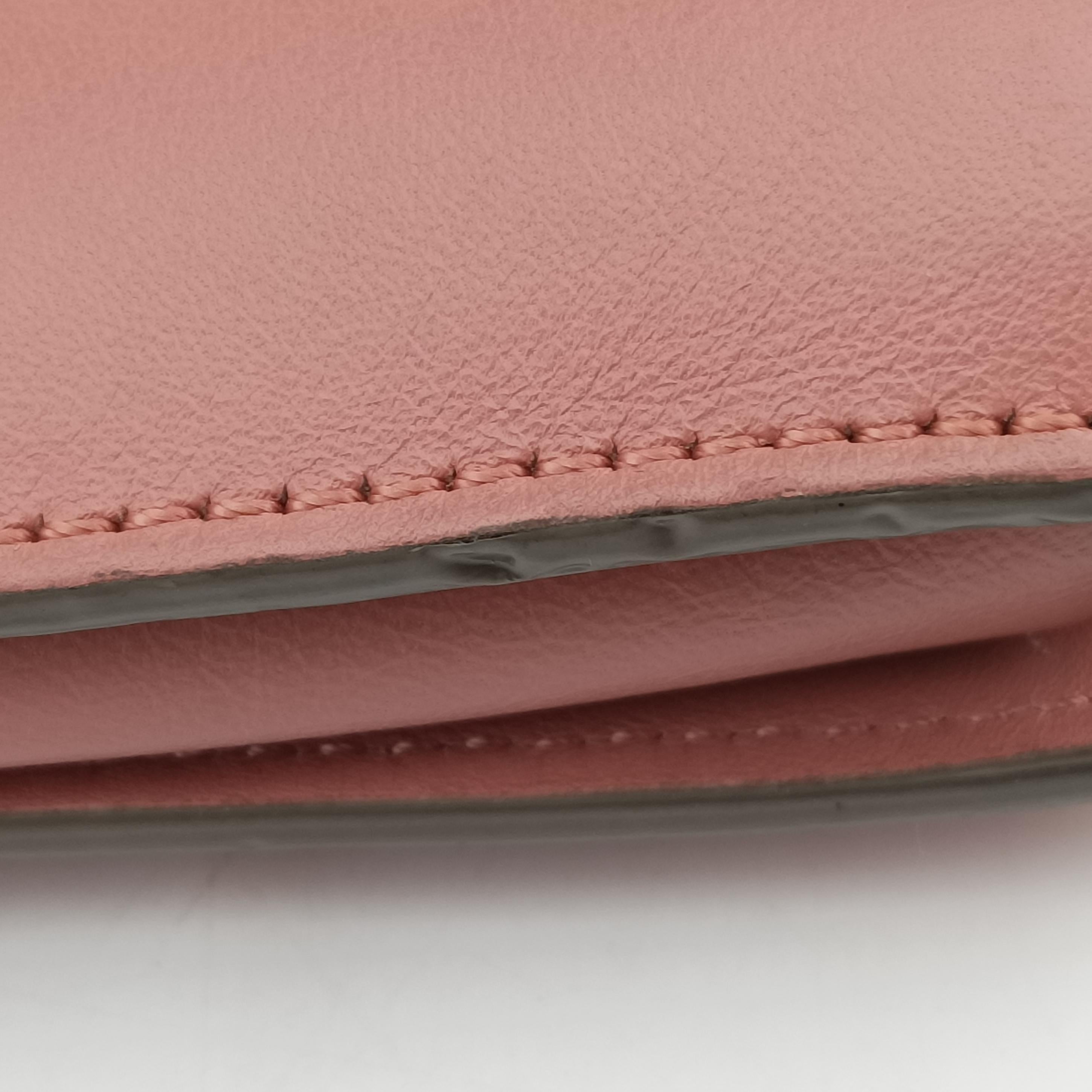 Pre-owned Chloe FAYE Pink×Beige Suede × leather  shoulderbag | stylenewstar