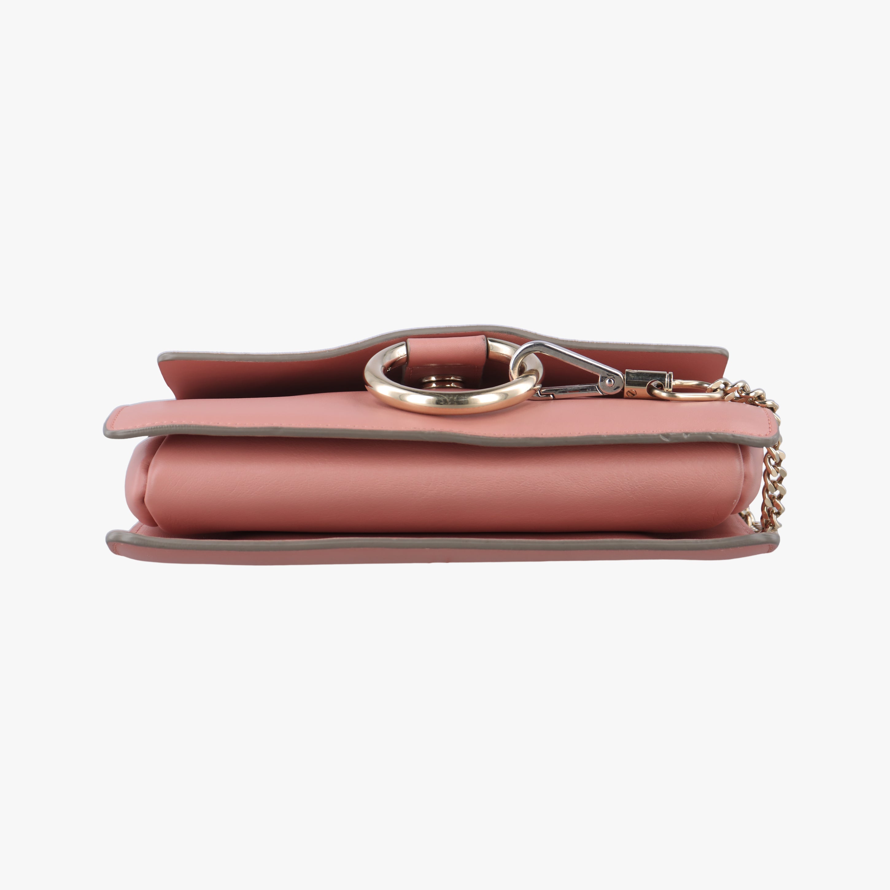 Pre-owned Chloe FAYE Pink×Beige Suede × leather  shoulderbag | stylenewstar