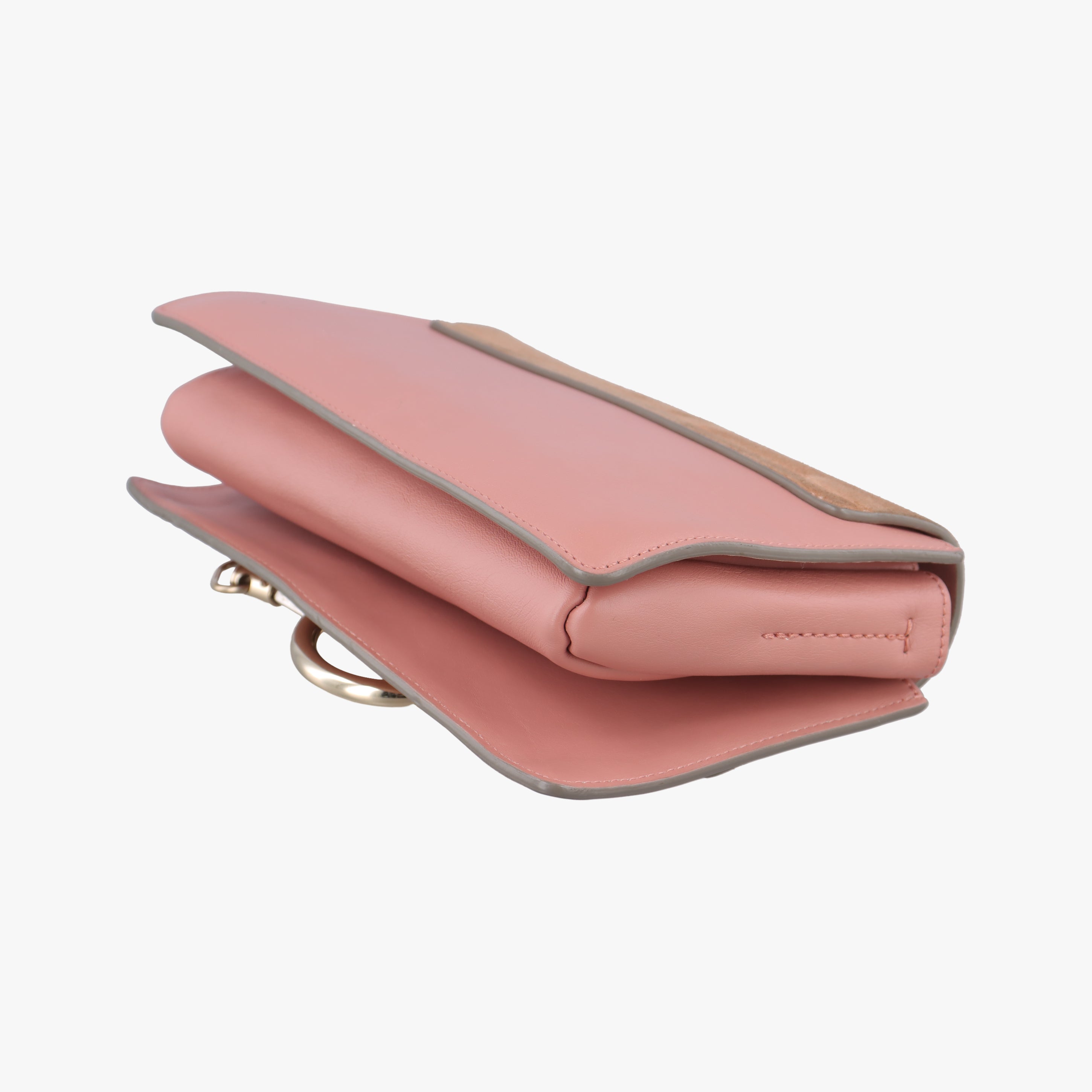 Pre-owned Chloe FAYE Pink×Beige Suede × leather  shoulderbag | stylenewstar