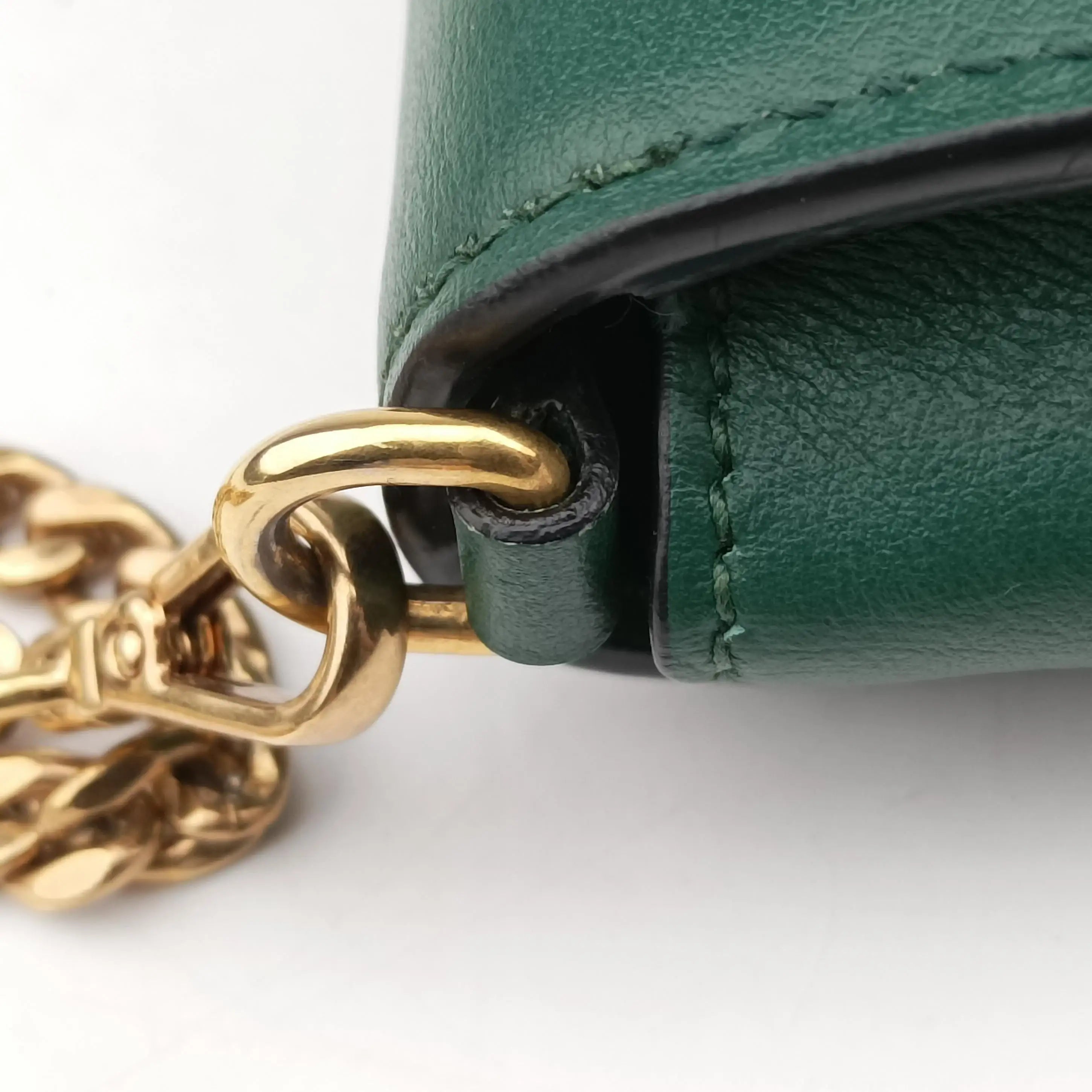 Vintage Prada City Calf Cahier Green×black leather  handbag | stylenewstar