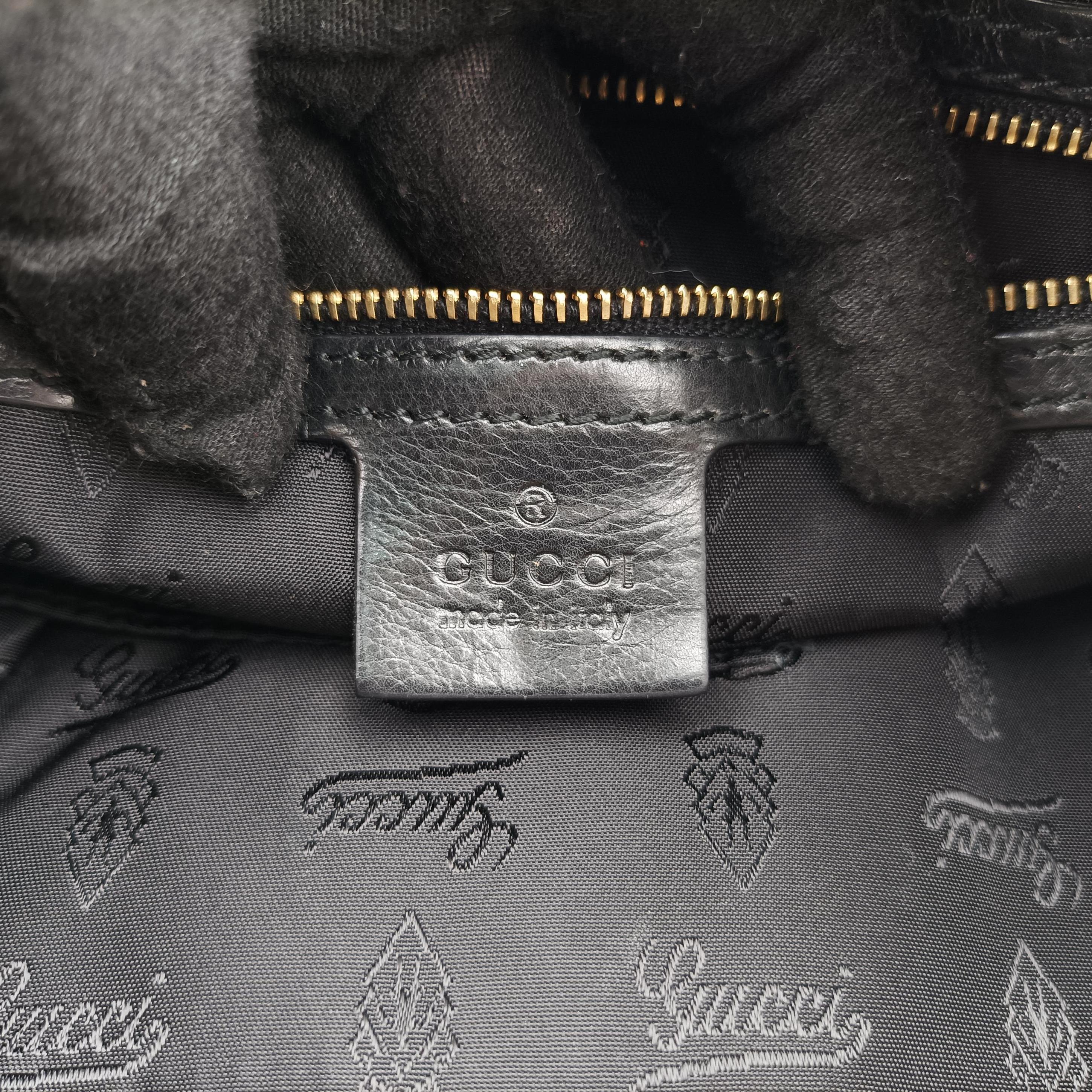 Pre-owned Gucci Hysteria Large Clutch Black Patent 197015 clutchbag | stylenewstar