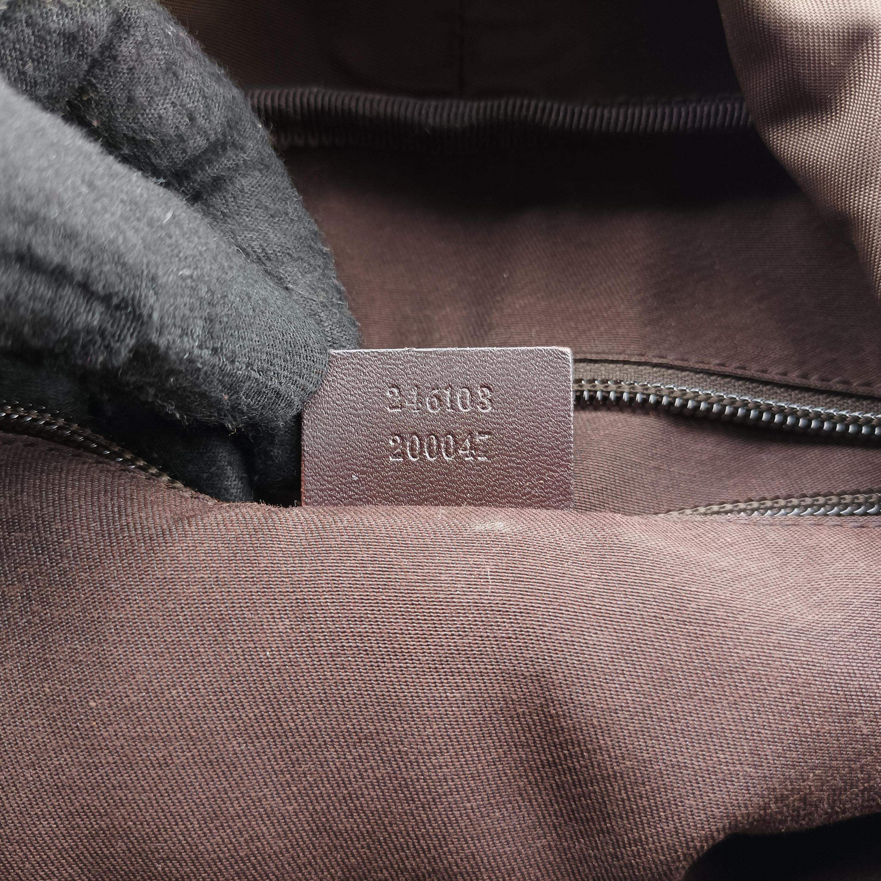 Pre-owned Gucci GG Supreme Brown PVC coated canvas 246103 backpack/rucksack | stylenewstar