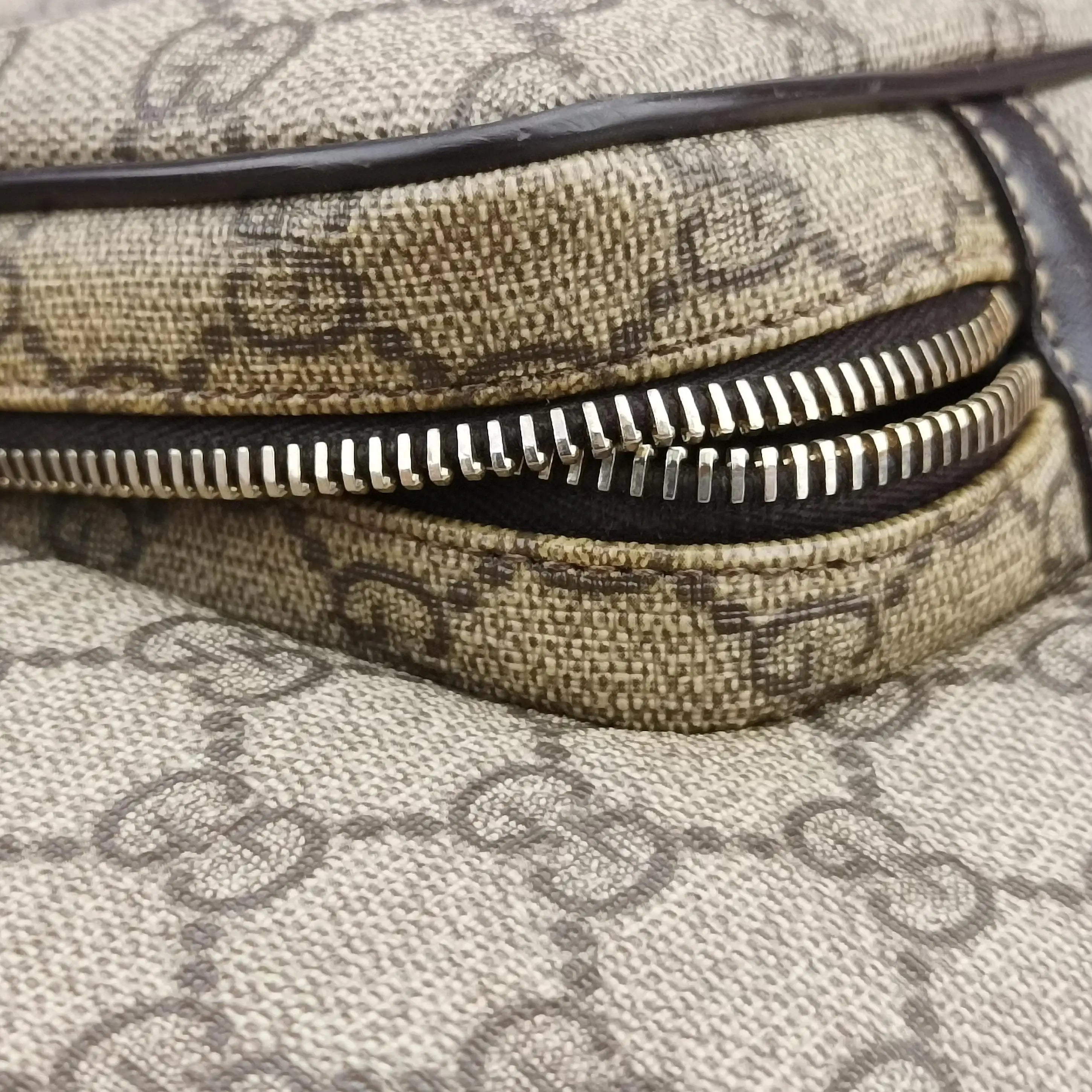 Pre-owned Gucci GG Supreme Brown PVC coated canvas 246103 backpack/rucksack | stylenewstar