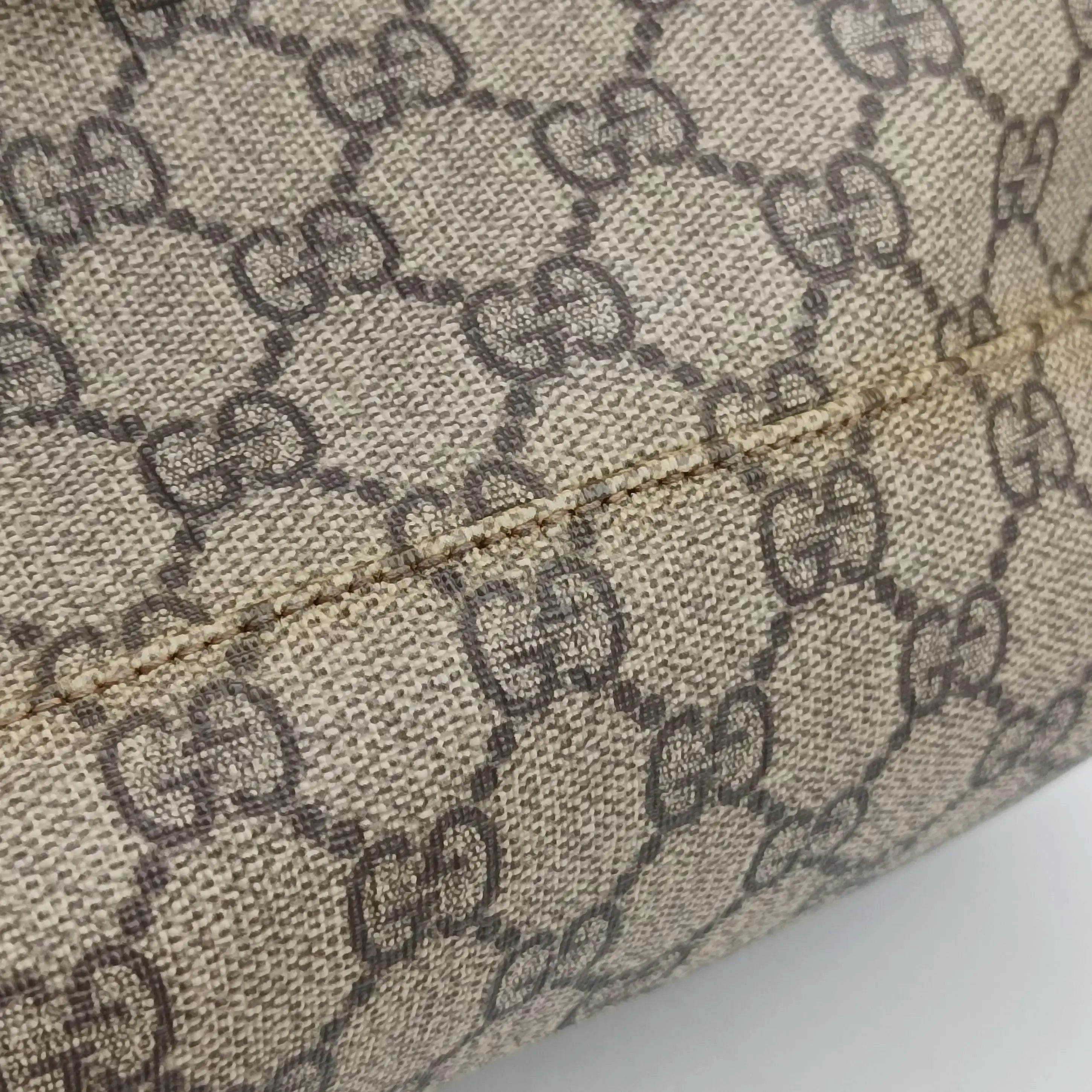 Pre-owned Gucci GG Supreme Brown PVC coated canvas 246103 backpack/rucksack | stylenewstar