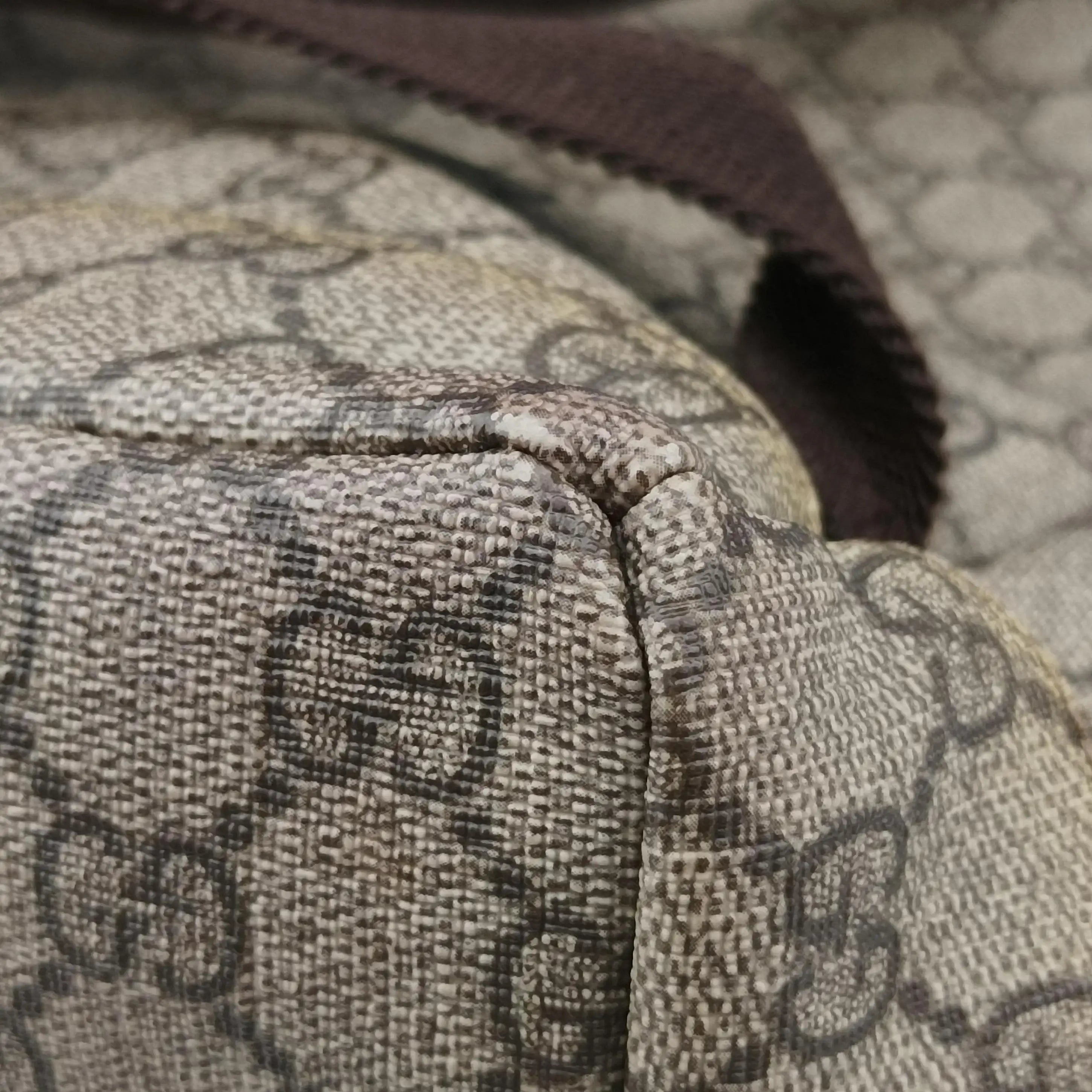 Pre-owned Gucci GG Supreme Brown PVC coated canvas 246103 backpack/rucksack | stylenewstar