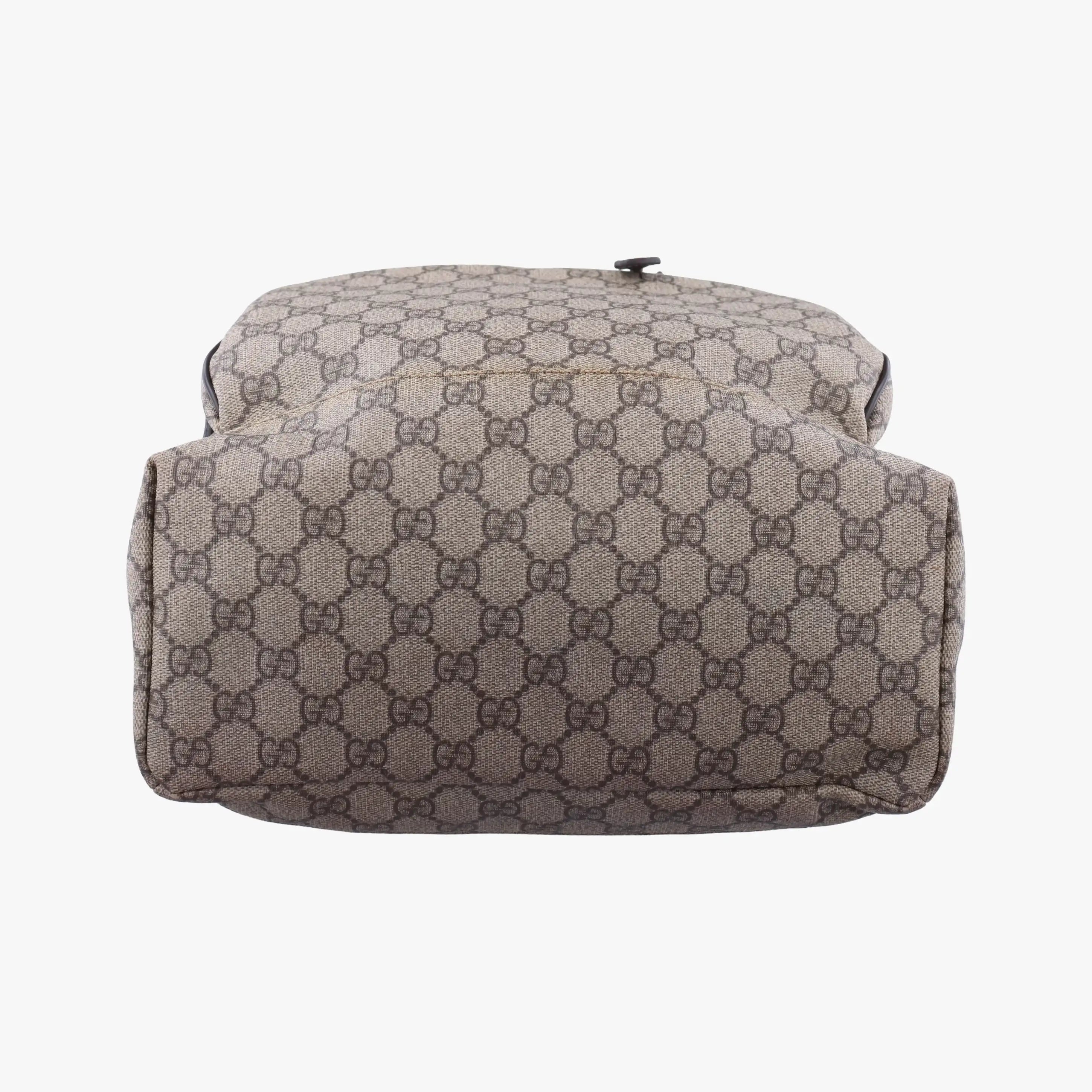 Pre-owned Gucci GG Supreme Brown PVC coated canvas 246103 backpack/rucksack | stylenewstar