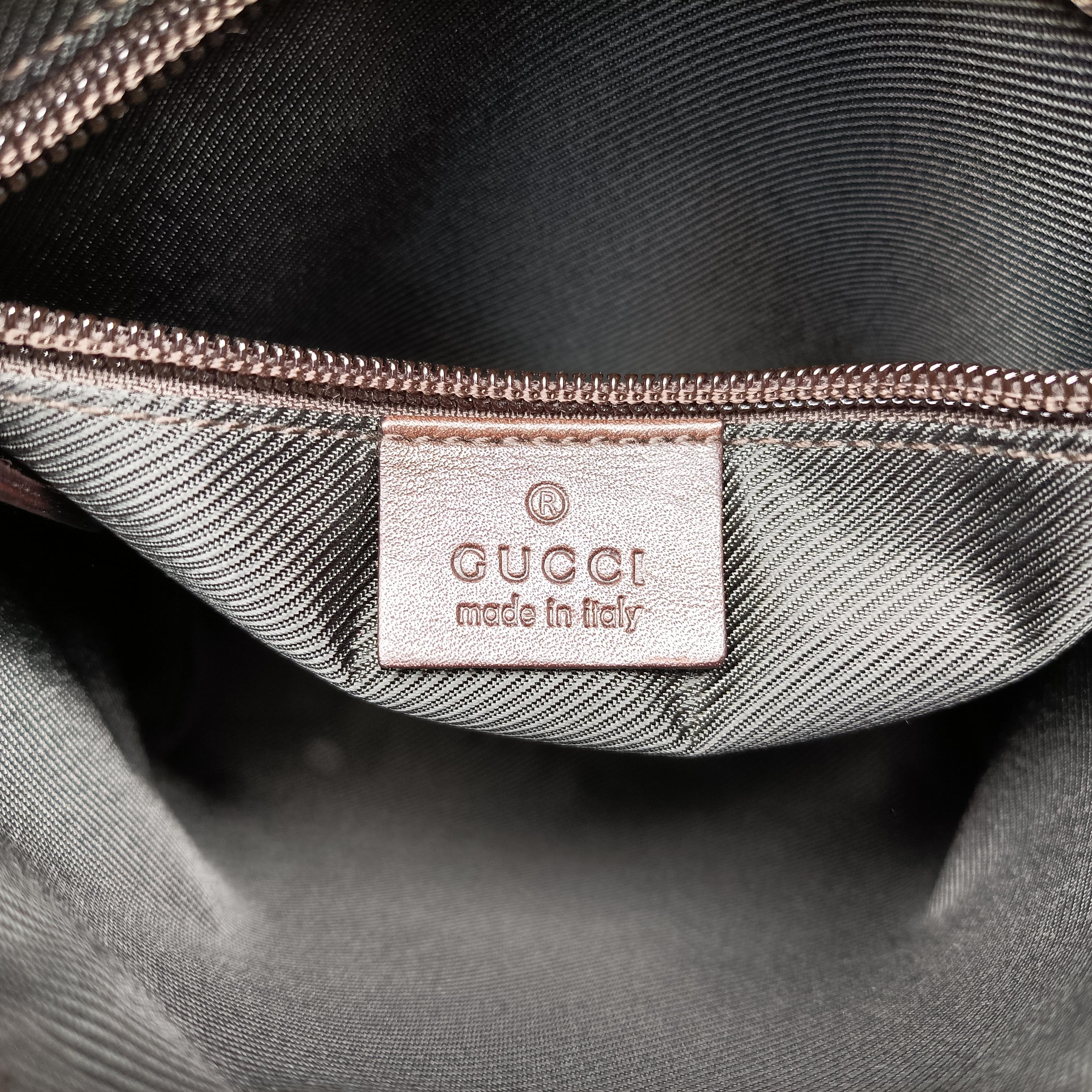 Pre-owned Gucci GG Supreme Brown PVC coated canvas 92562 shoulderbag | stylenewstar