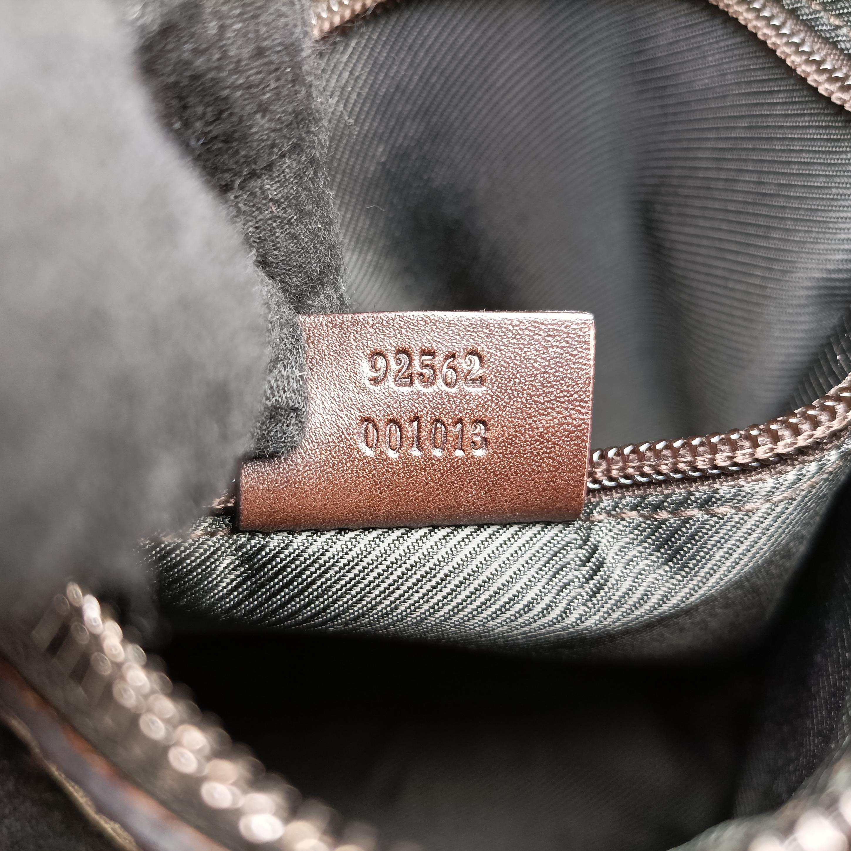 Pre-owned Gucci GG Supreme Brown PVC coated canvas 92562 shoulderbag | stylenewstar