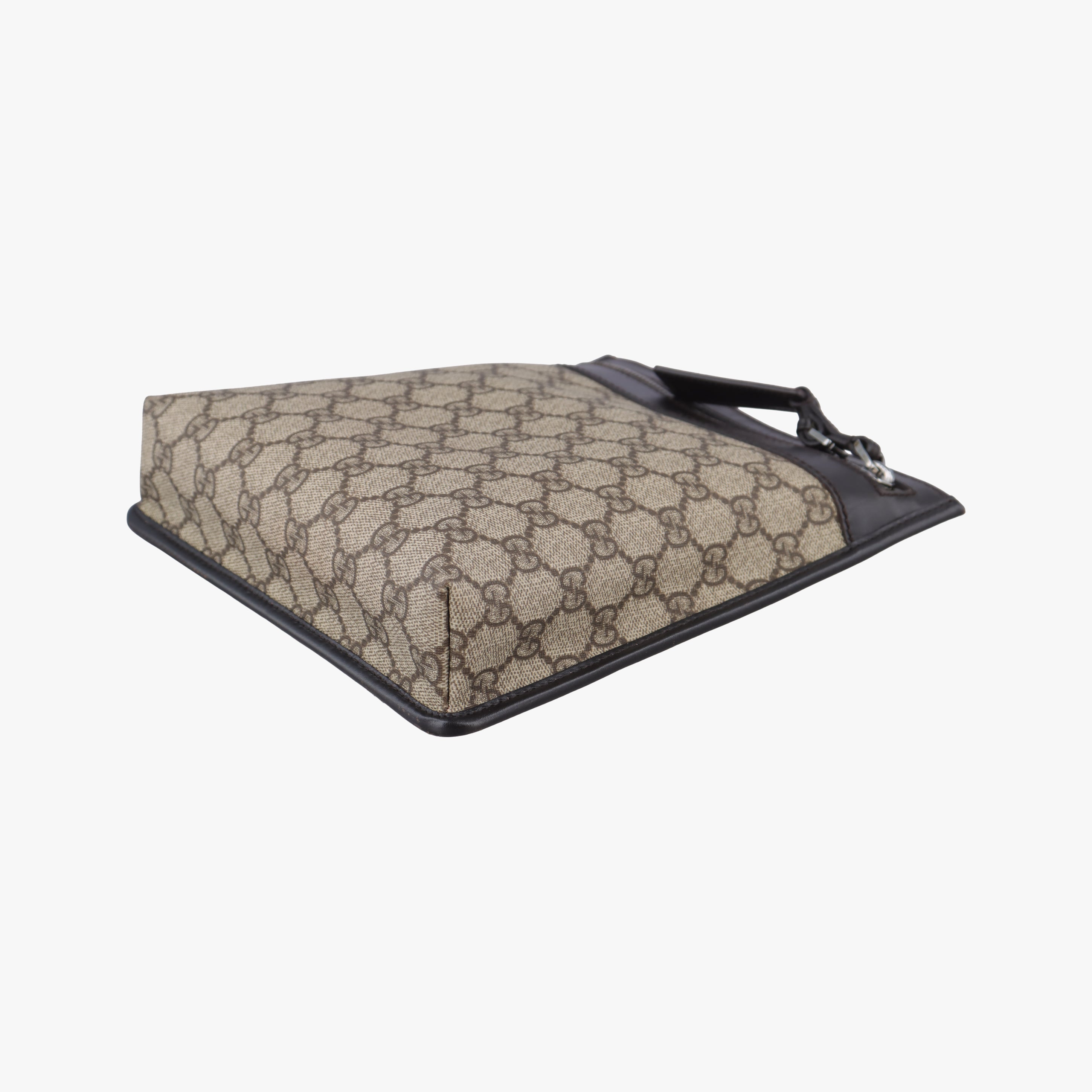 Pre-owned Gucci GG Supreme Brown PVC coated canvas 92562 shoulderbag | stylenewstar