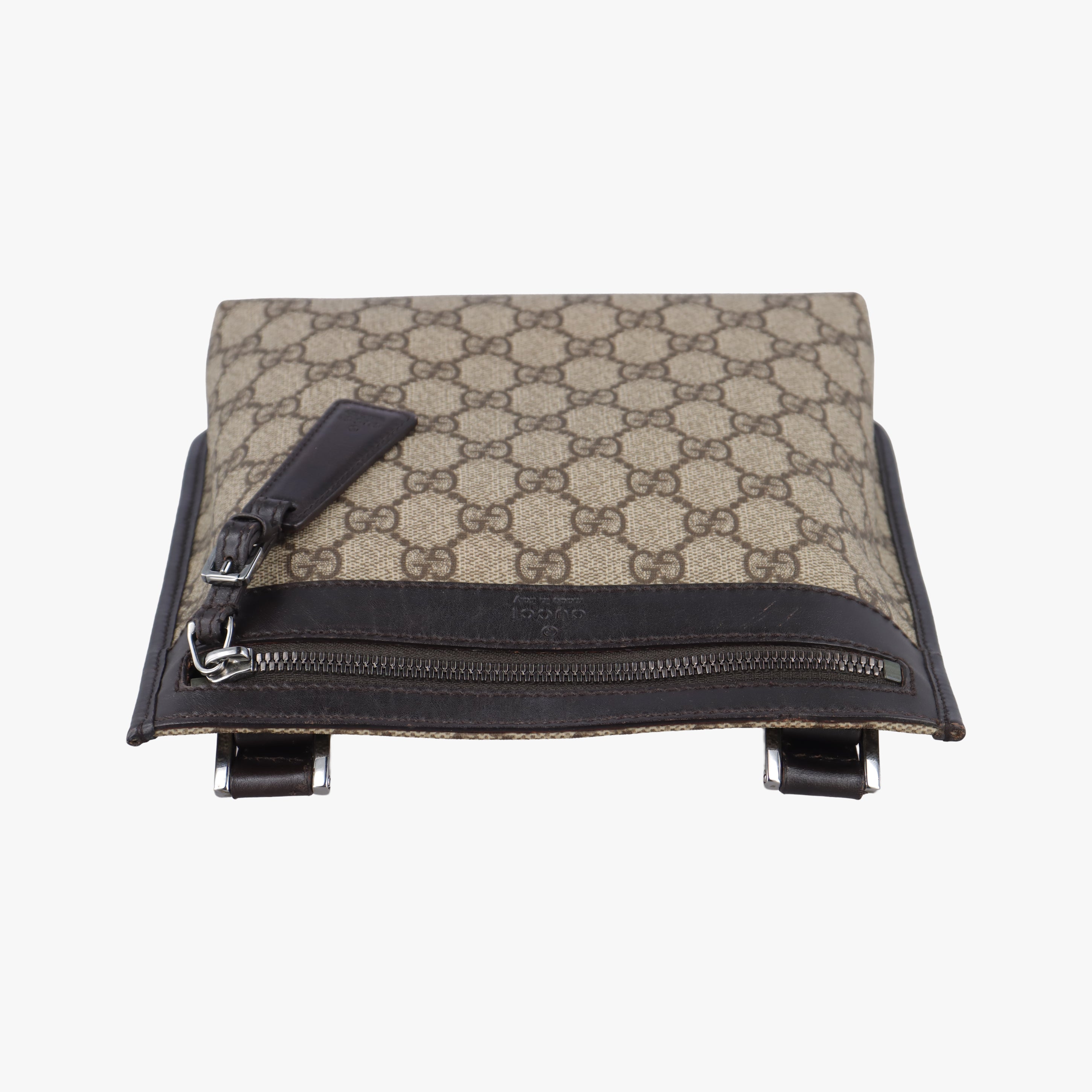 Pre-owned Gucci GG Supreme Brown PVC coated canvas 92562 shoulderbag | stylenewstar