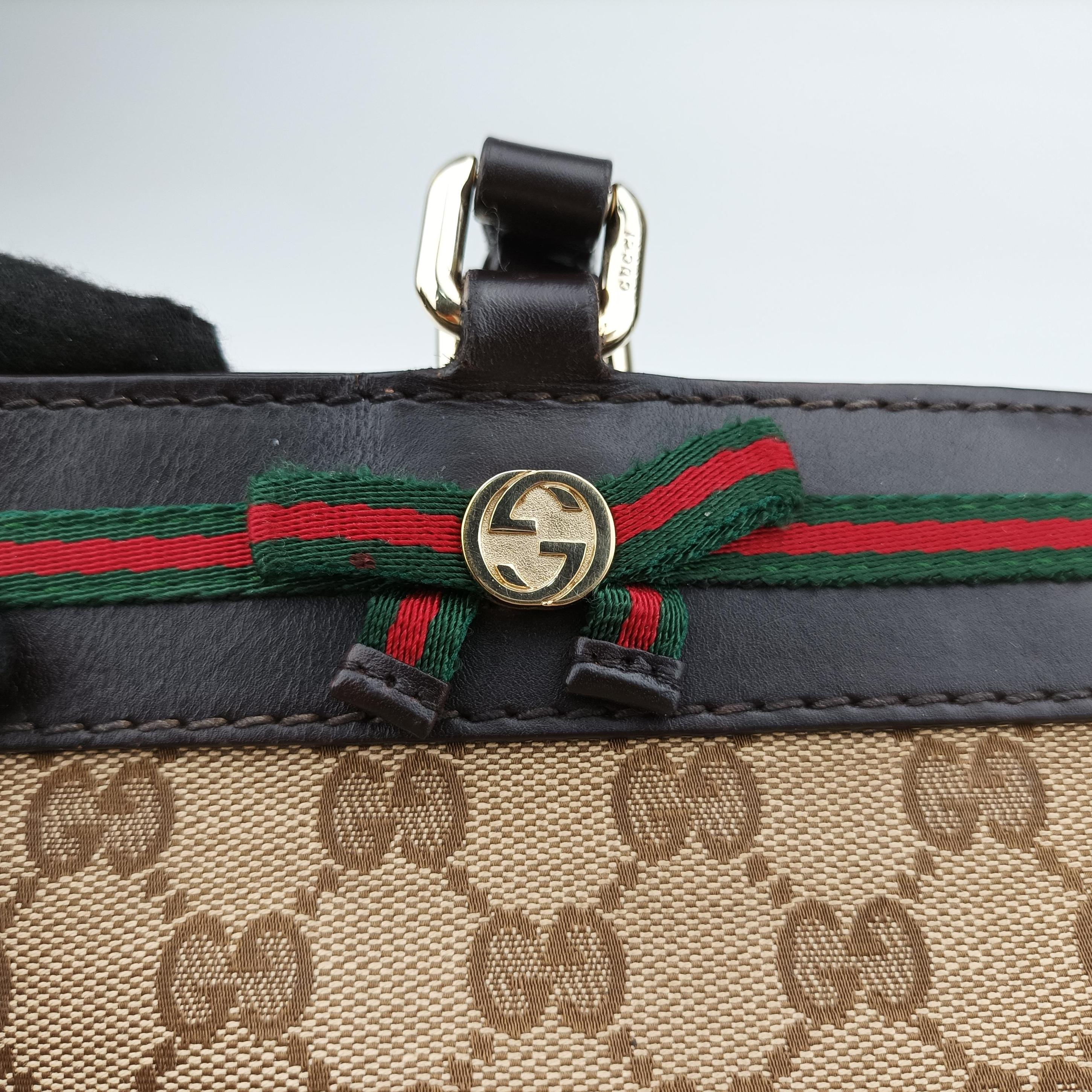 Pre-owned Gucci Mayfair Brown canvas 257062 handbag | stylenewstar
