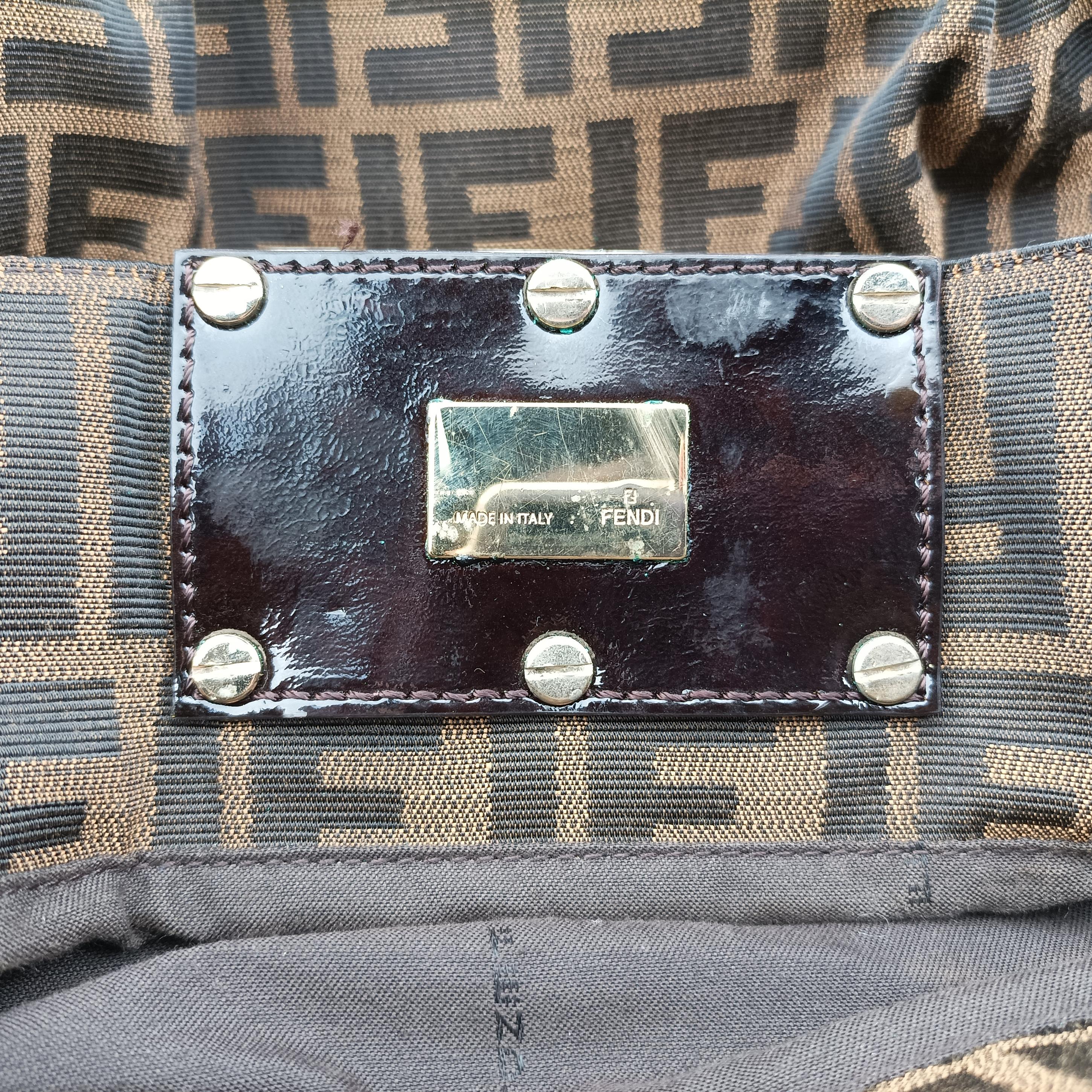 Vintage Fendi Mia Brown canvas 8BR616 shoulderbag | stylenewstar