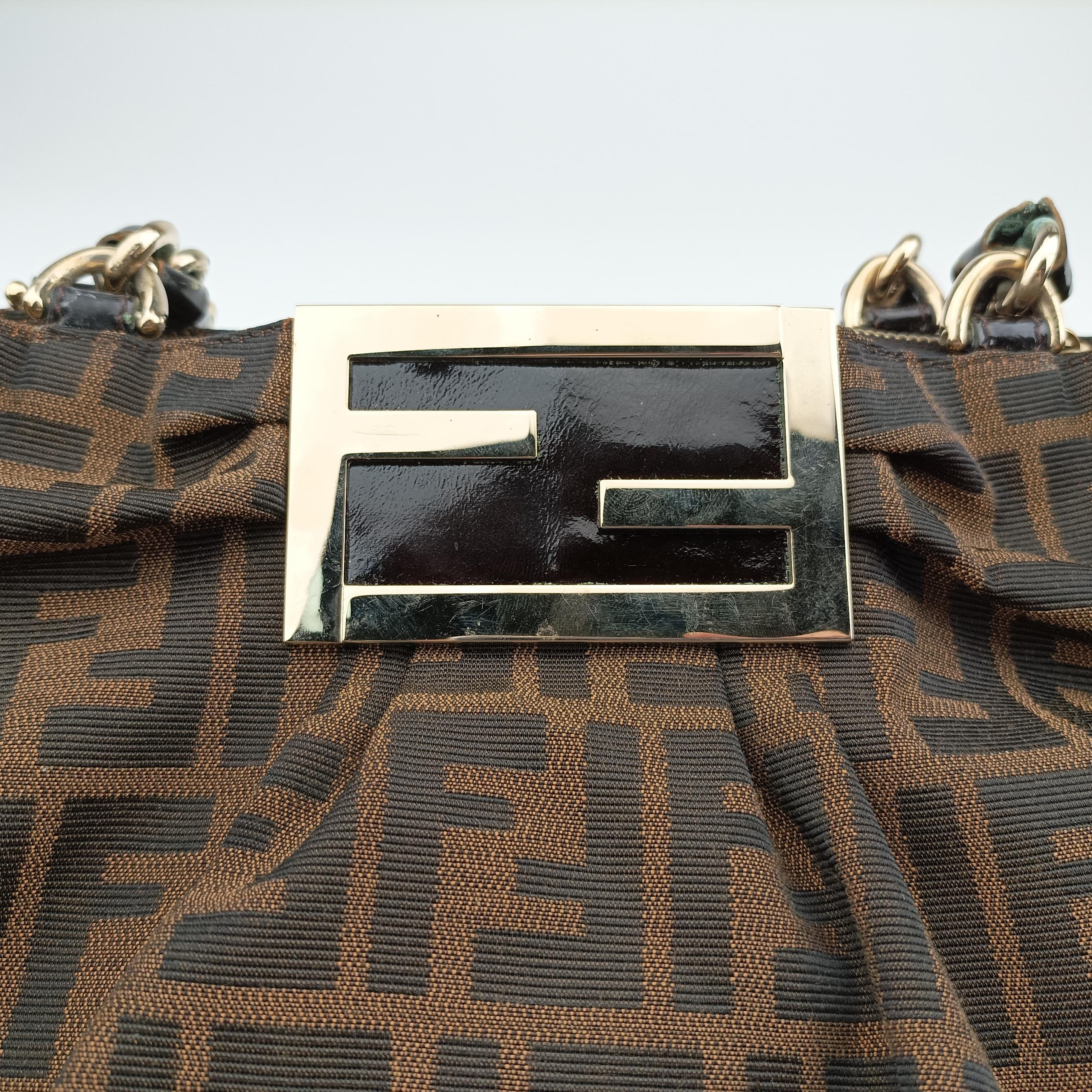 Vintage Fendi Mia Brown canvas 8BR616 shoulderbag | stylenewstar