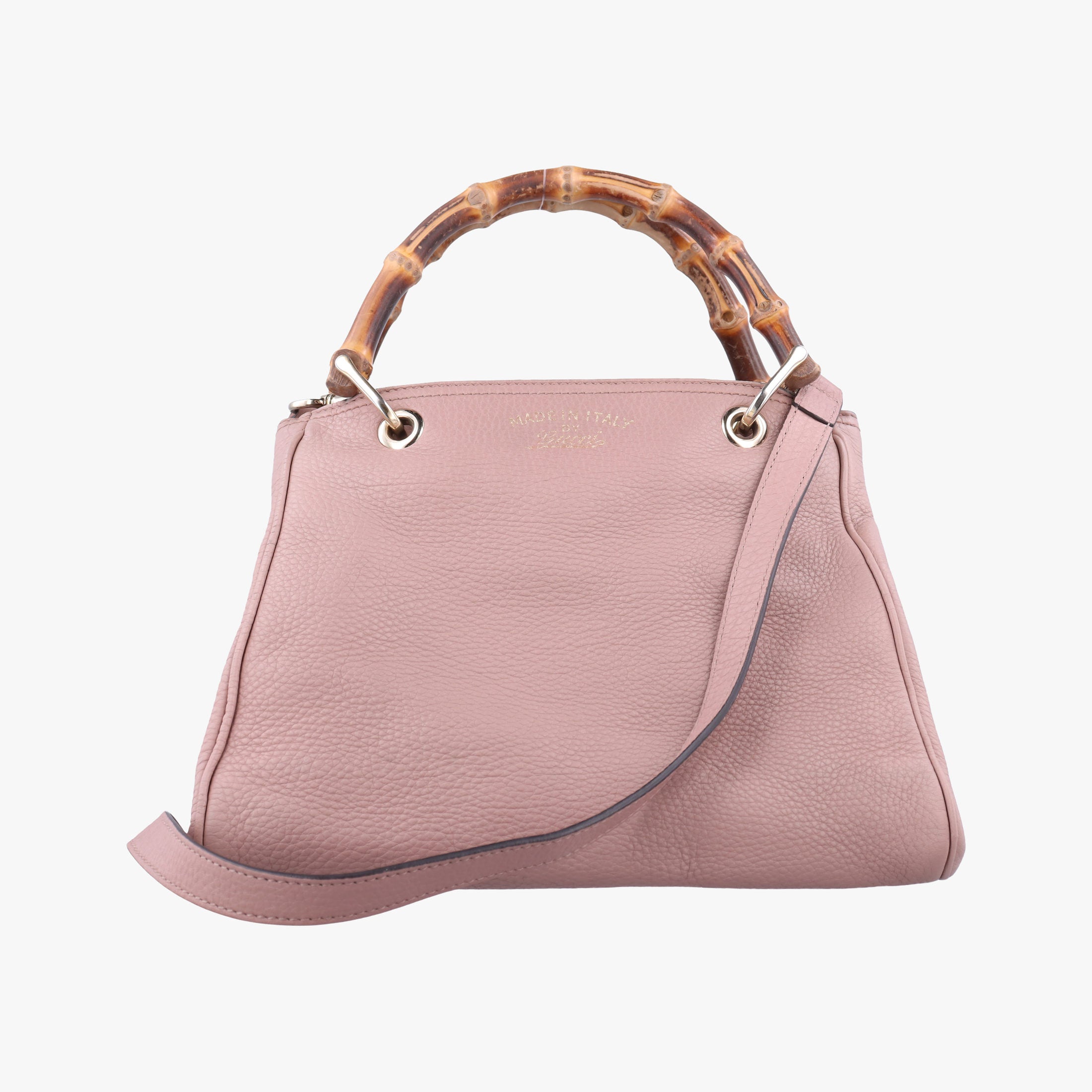 Pre-owned Gucci Bamboo Shopper Pink Leather 336032 shoulderbag | stylenewstar