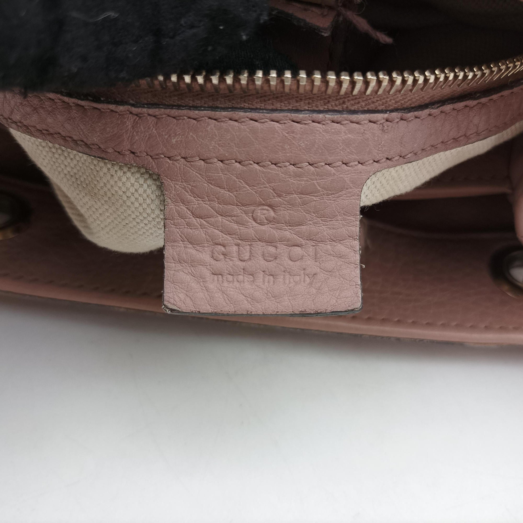 Pre-owned Gucci Bamboo Shopper Pink Leather 336032 shoulderbag | stylenewstar
