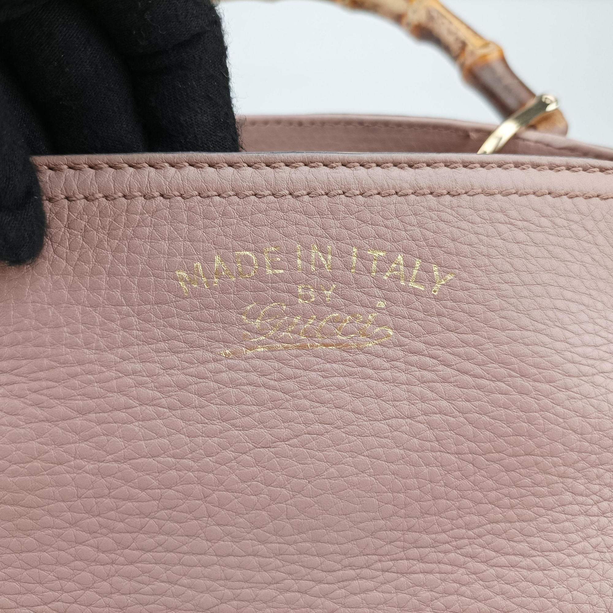 Pre-owned Gucci Bamboo Shopper Pink Leather 336032 shoulderbag | stylenewstar