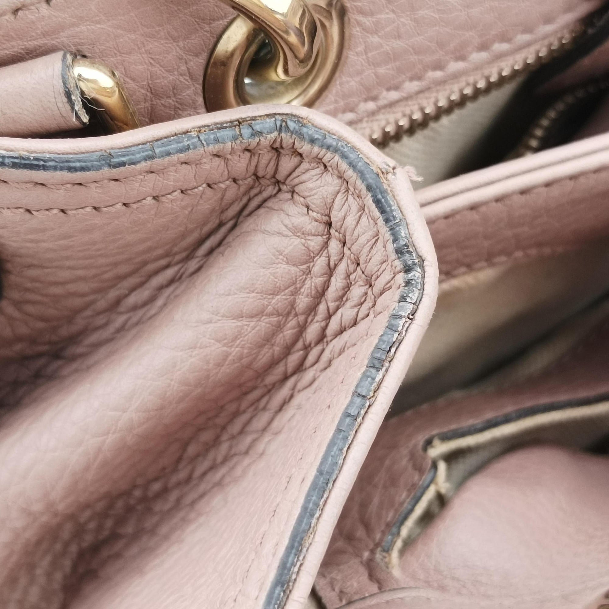 Pre-owned Gucci Bamboo Shopper Pink Leather 336032 shoulderbag | stylenewstar