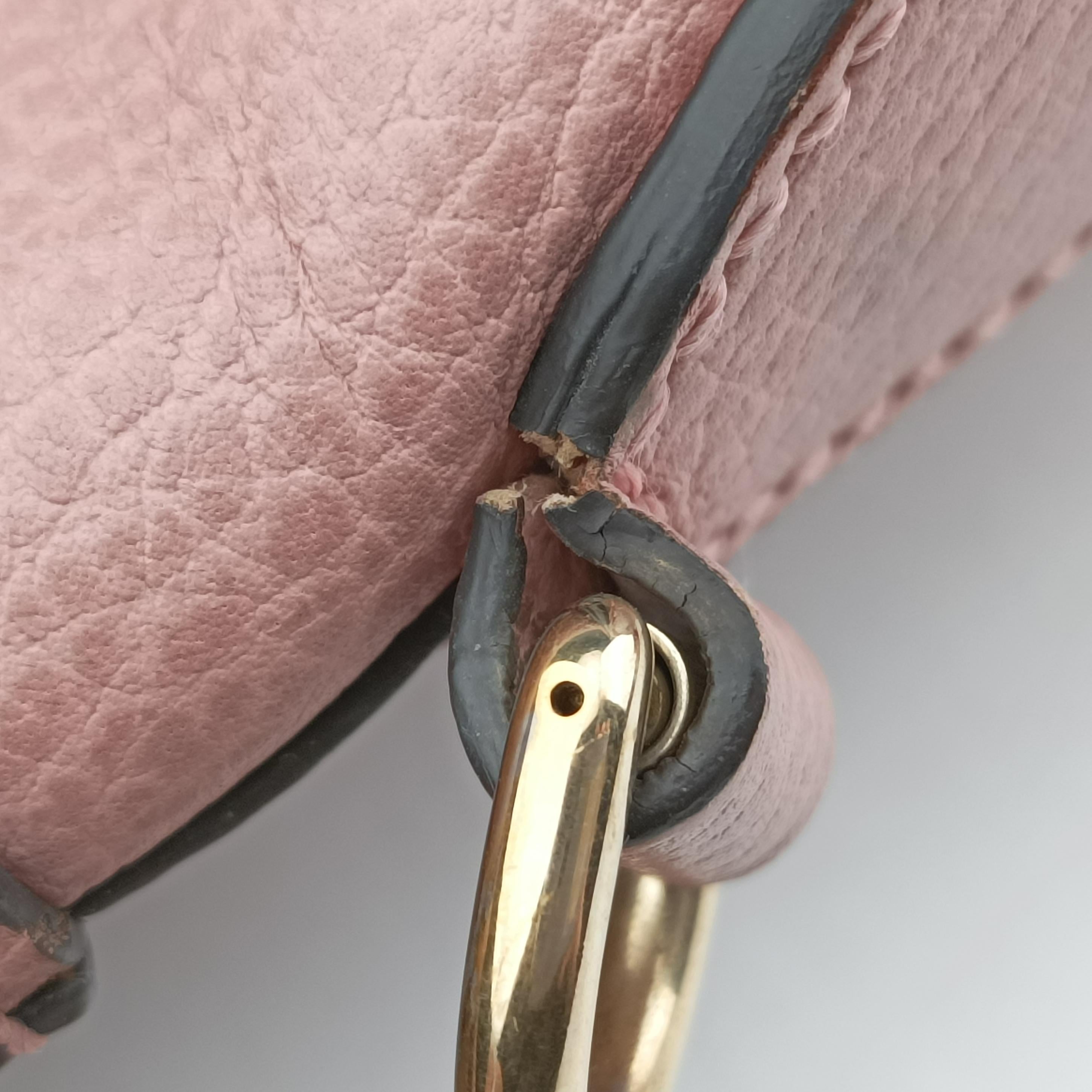 Pre-owned Gucci Dome Large GG Charm Pink Leather 449660 shoulderbag | stylenewstar
