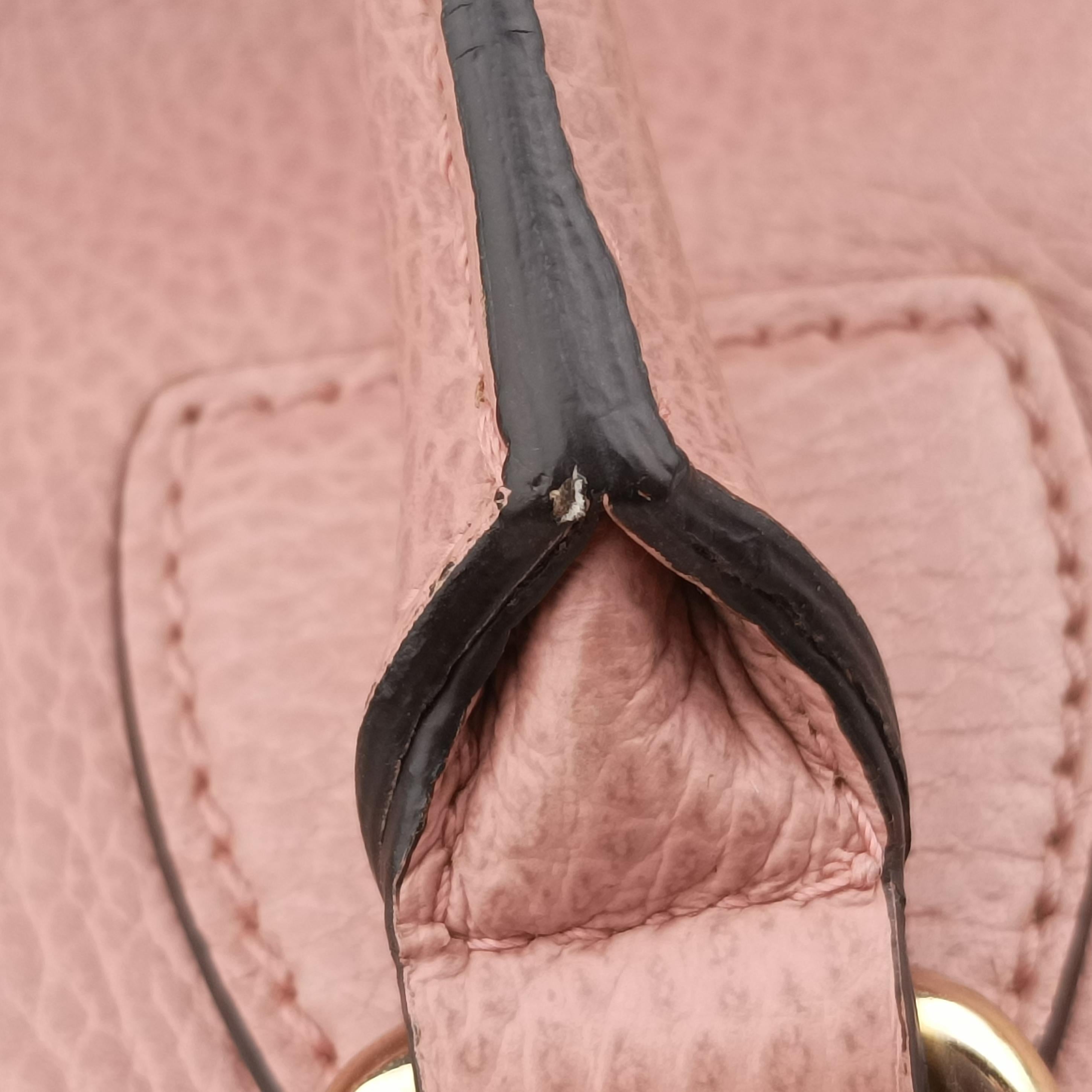 Pre-owned Gucci Dome Large GG Charm Pink Leather 449660 shoulderbag | stylenewstar