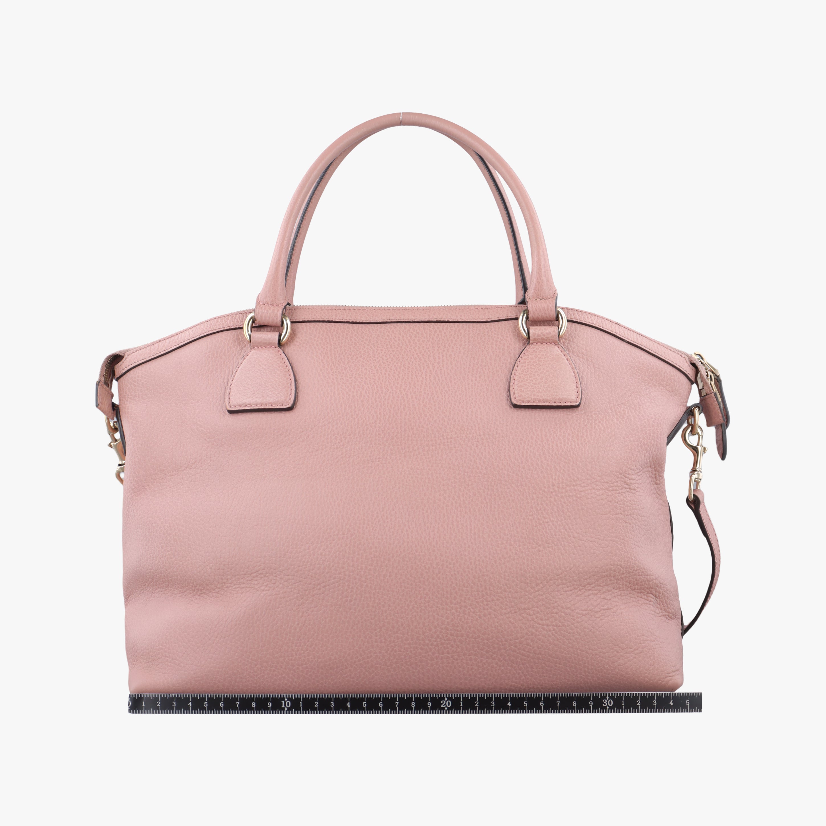 Pre-owned Gucci Dome Large GG Charm Pink Leather 449660 shoulderbag | stylenewstar
